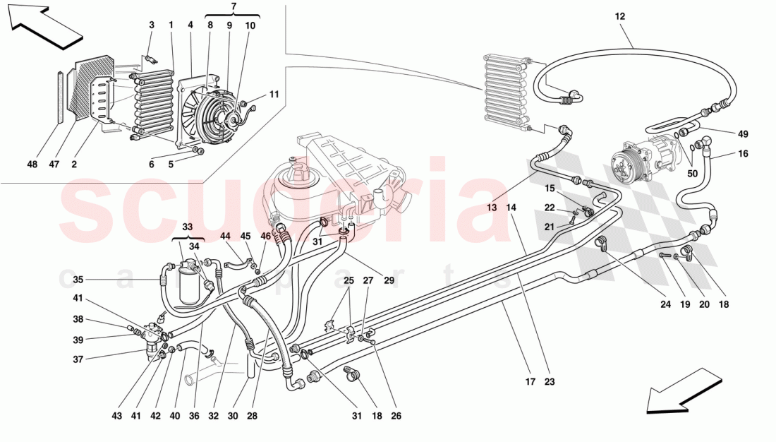 AIR CONDITIONING SYSTEM of Ferrari Ferrari F50
