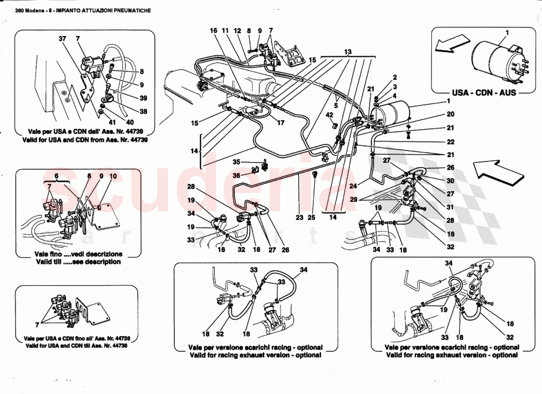 PNEUMATICS ACTUATOR SYSTEM of Ferrari Ferrari 360 Modena