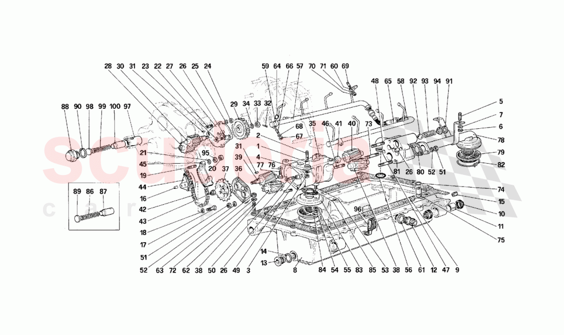 Lubrication - Pumps of Ferrari Ferrari F40