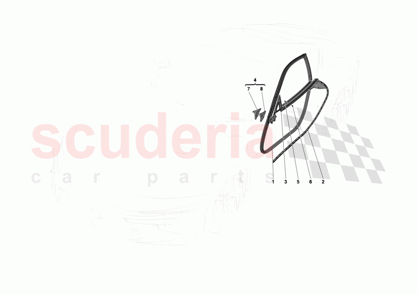 DOOR SEALS of Ferrari Ferrari 12Cilindri