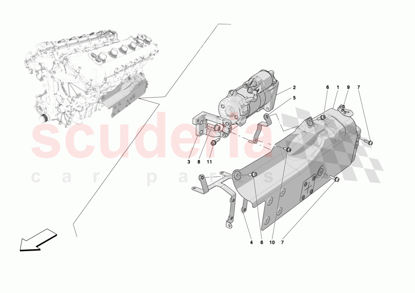 ELECTRIC STARTER MOTOR of Ferrari Ferrari 12Cilindri Spider
