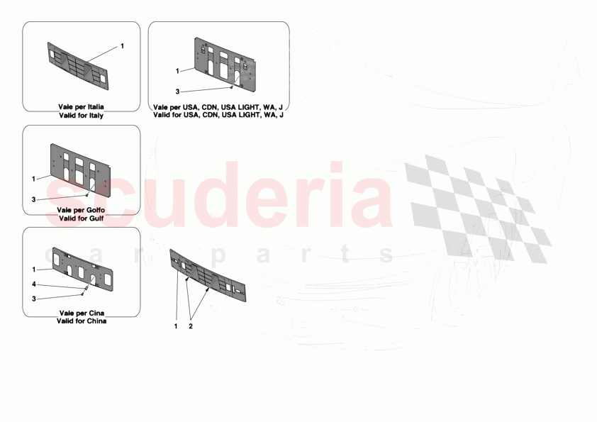 INSTALLING FRONT LICENSE PLATE of Ferrari Ferrari 12Cilindri Spider