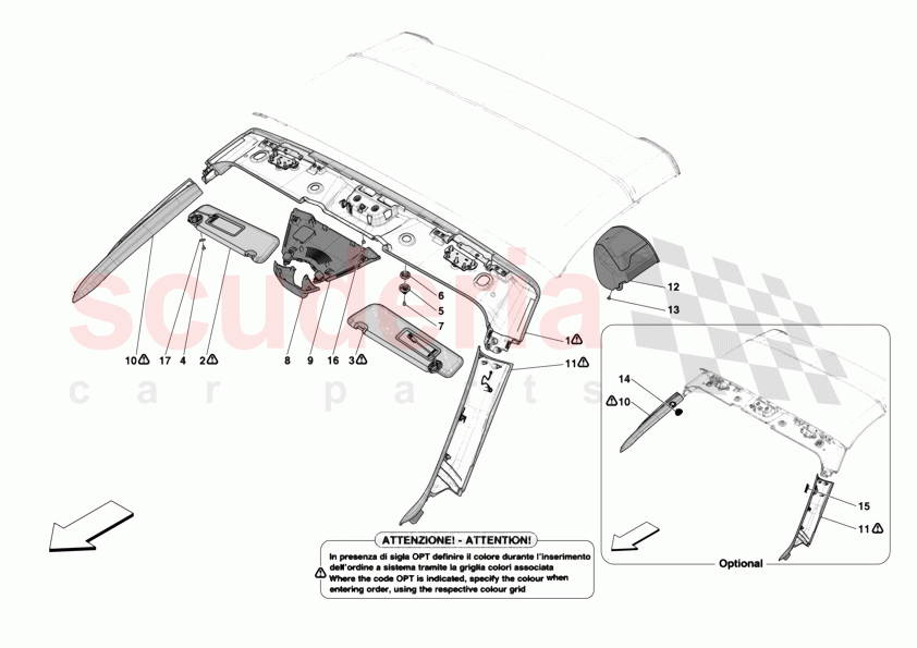 INNER TRIM (ABOVE BELTLINE) of Ferrari Ferrari 12Cilindri Spider