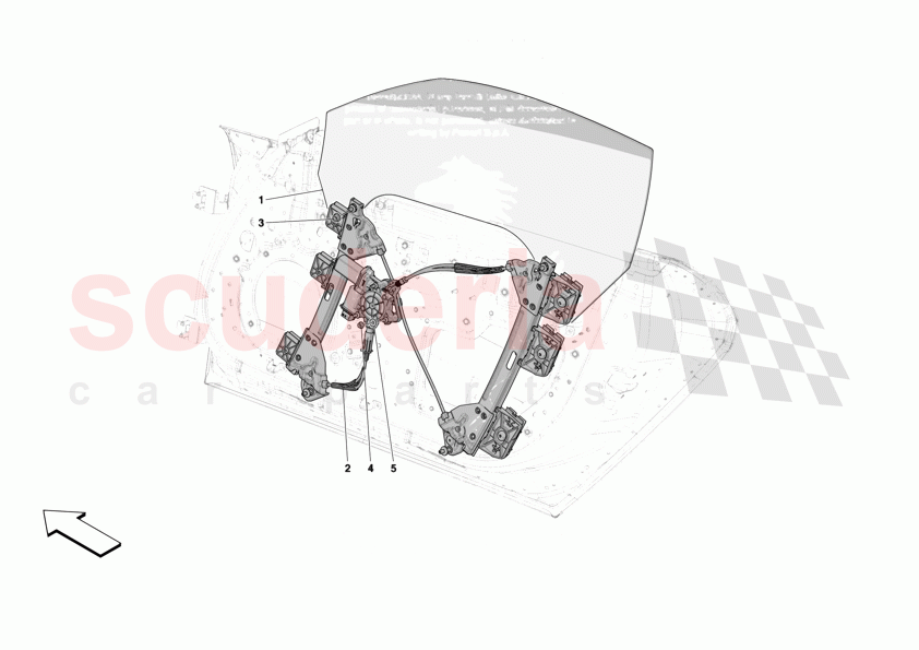 DOORS - WINDOW AND WINDOW LIFTER of Ferrari Ferrari 12Cilindri Spider