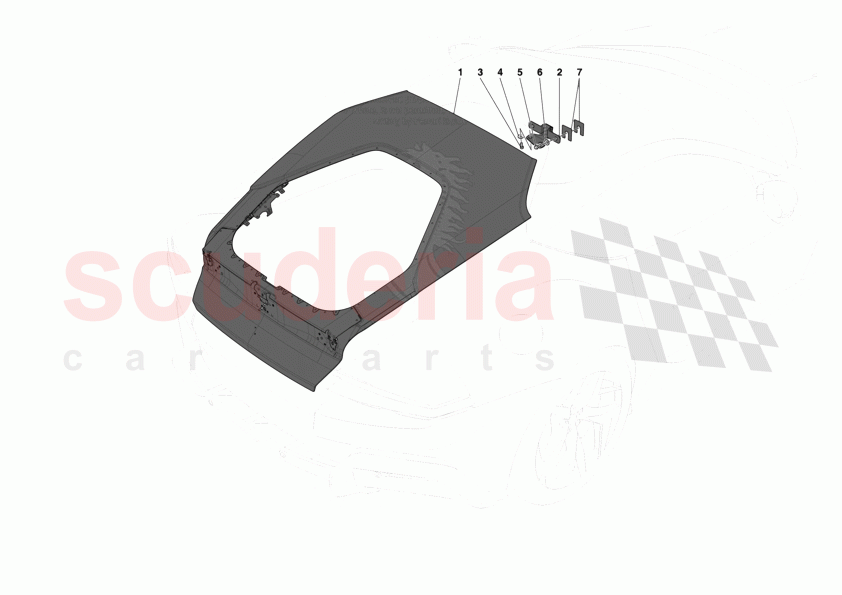REAR LID SUBSTRUCTURE of Ferrari Ferrari 12Cilindri