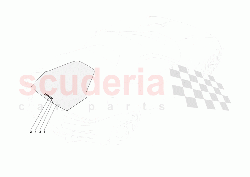 REAR SCREEN of Ferrari Ferrari 12Cilindri