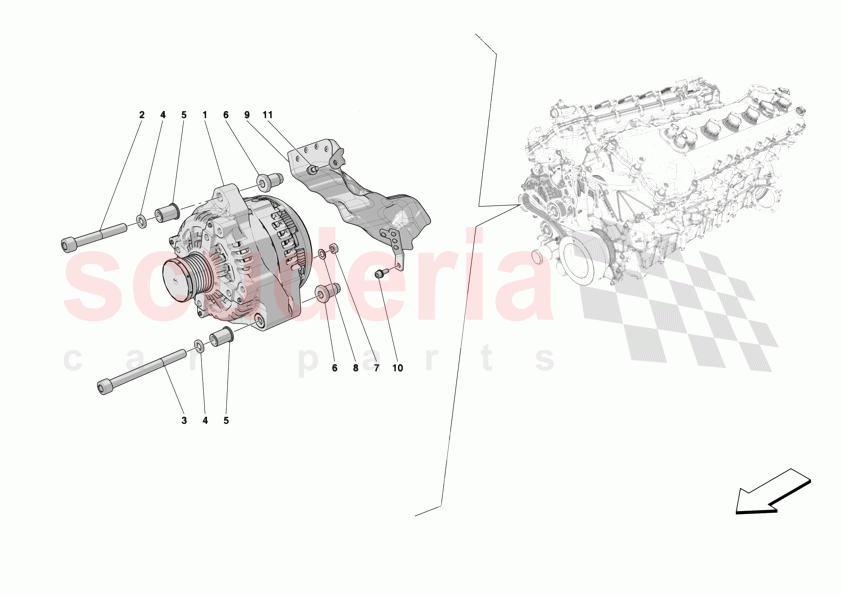 ALTERNATOR of Ferrari Ferrari 12Cilindri