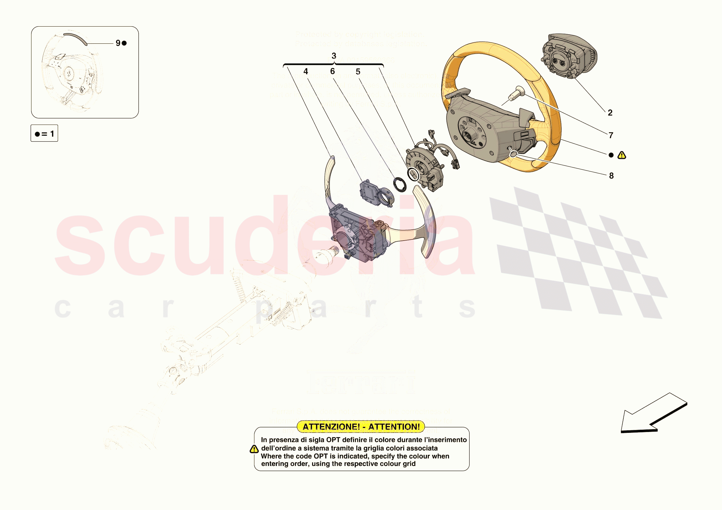 STEERING WHEEL AND STEERING SYSTEM - STEERING WHEEL AND AIRBAG of Ferrari Ferrari 296 GTS Europe