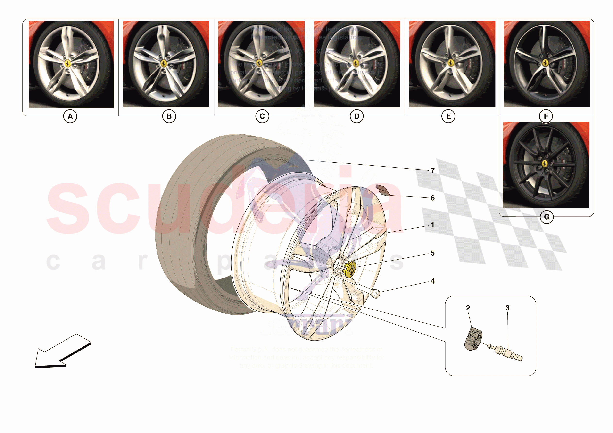 COMPLETE WHEELS of Ferrari Ferrari 296 GTS USA