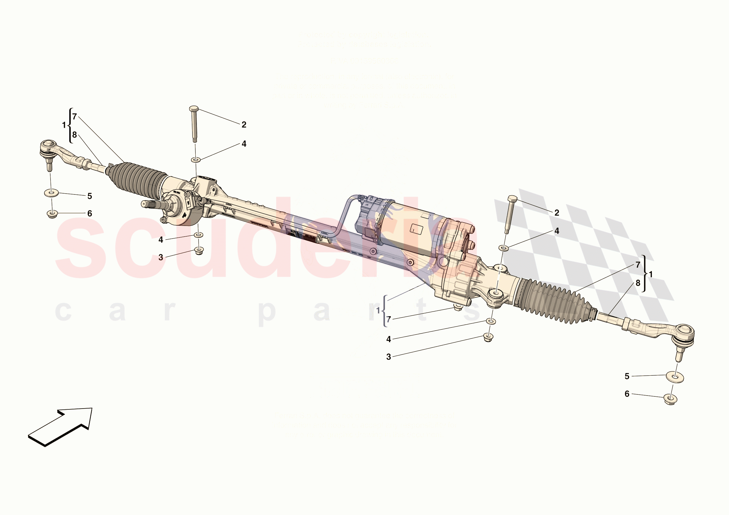 STEERING BOX of Ferrari Ferrari 296 GTS USA