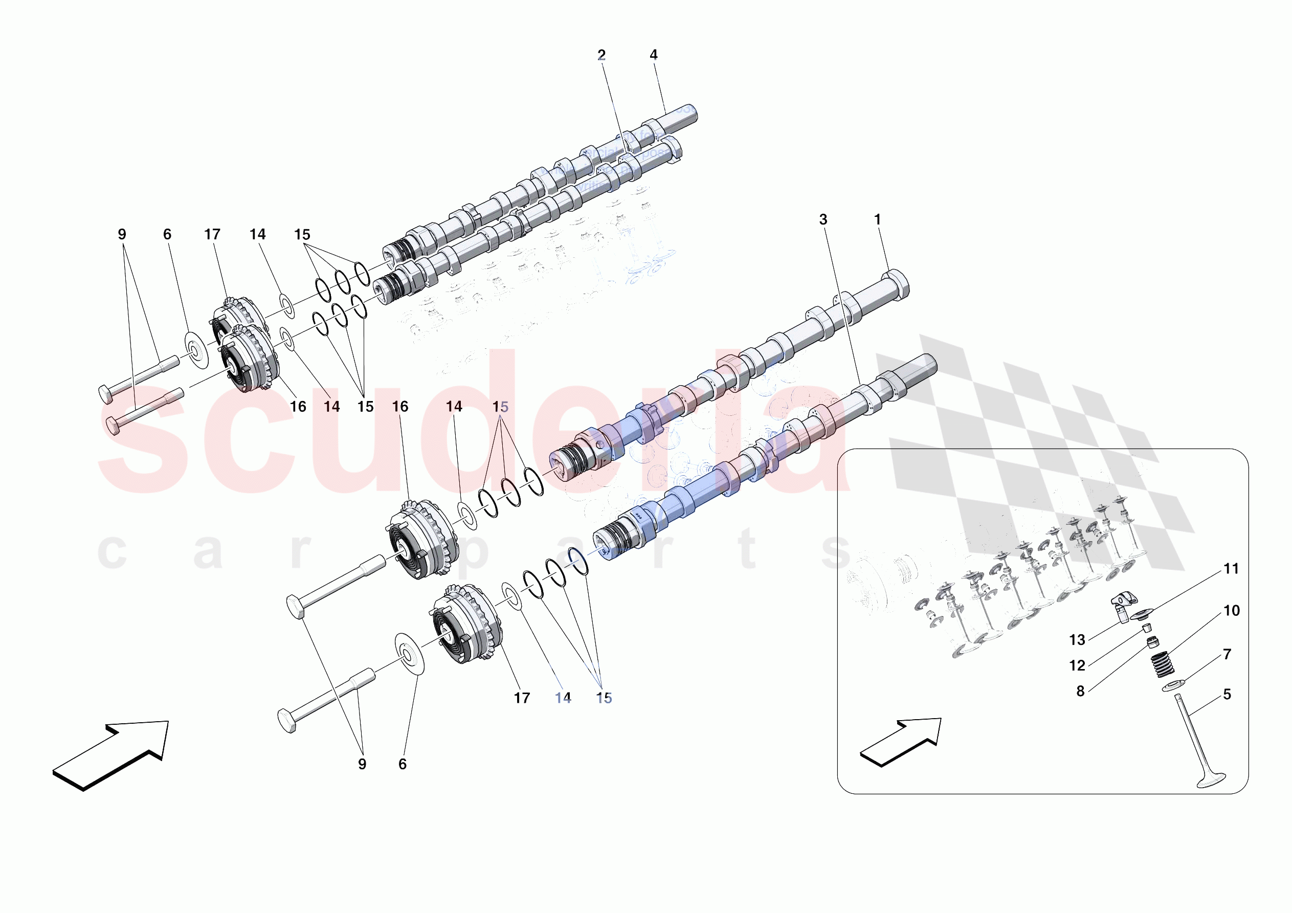 CYLINDER HEADS - TIMING of Ferrari Ferrari 488 Pista Europe