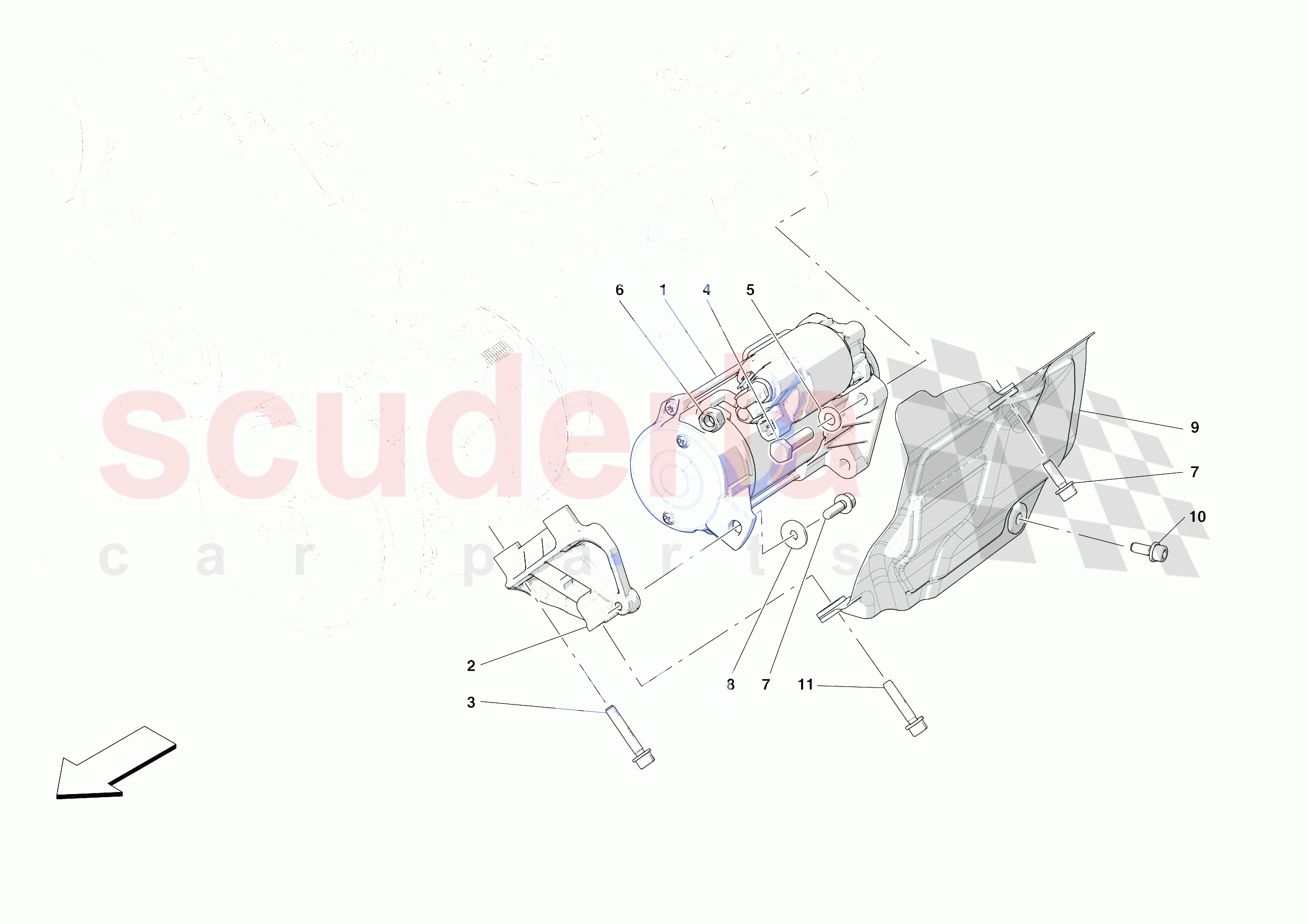 ELECTRIC STARTER MOTOR of Ferrari Ferrari 488 Pista Europe
