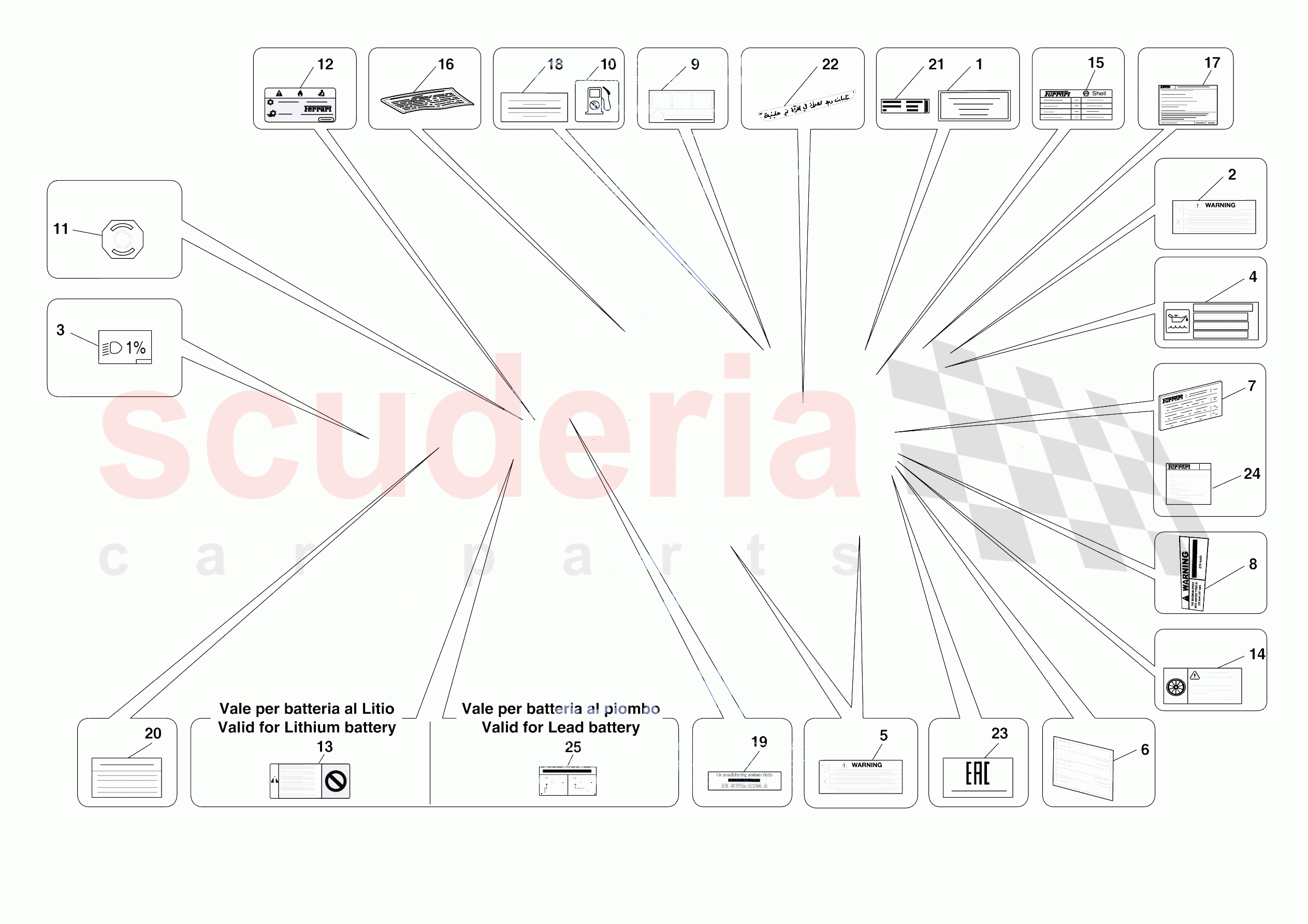 PLATES of Ferrari Ferrari 488 Pista Europe RH