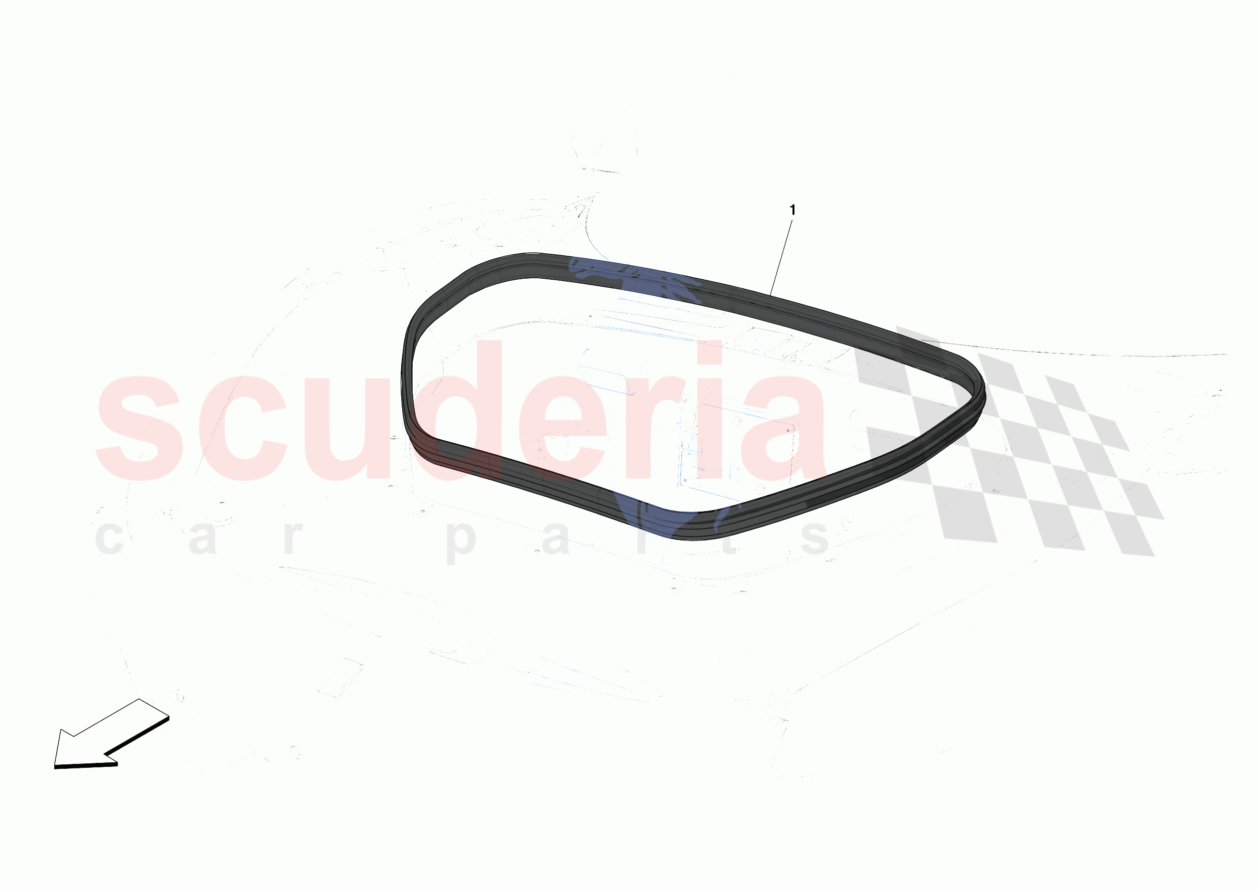 FRONT LID SEALS of Ferrari Ferrari 488 Pista Europe RH