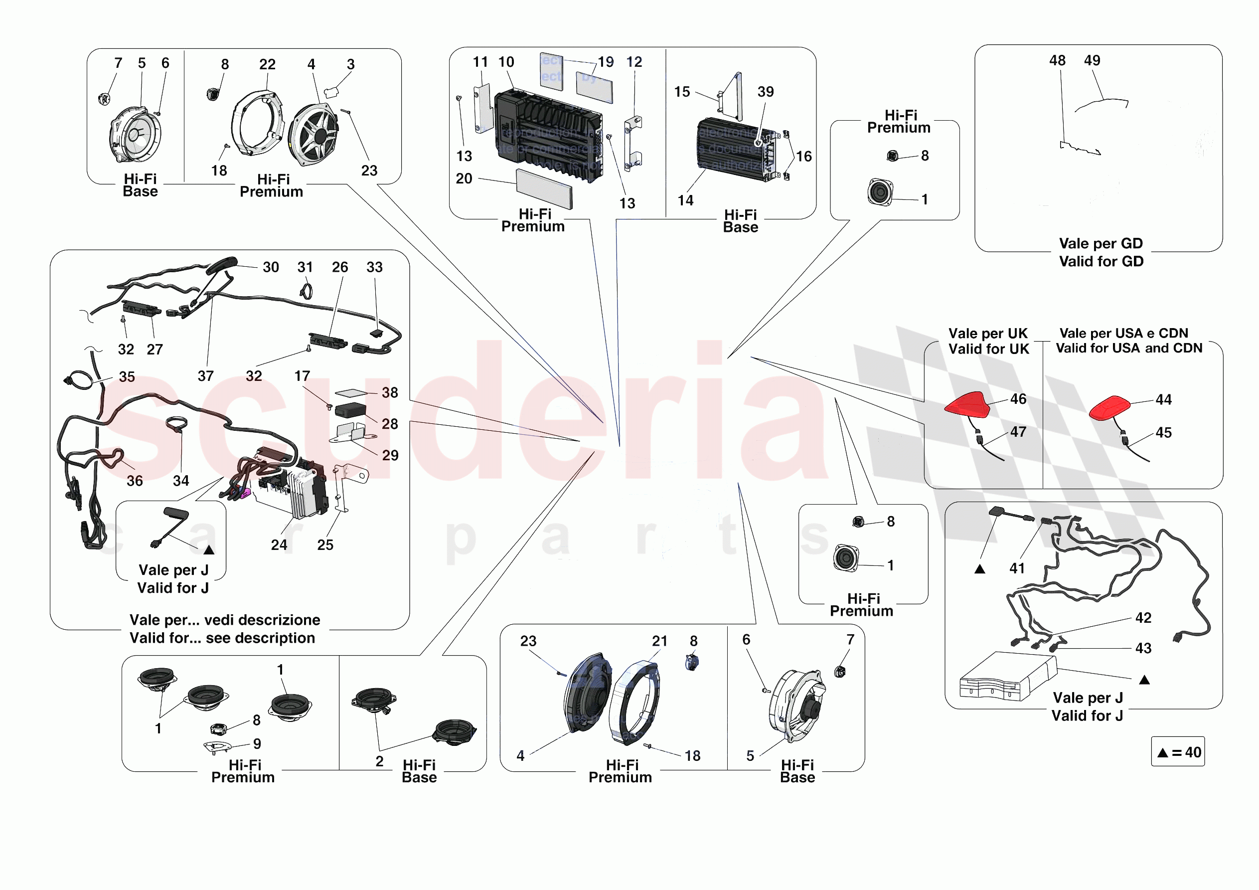 AUDIO UNIT of Ferrari Ferrari 488 Pista Europe RH