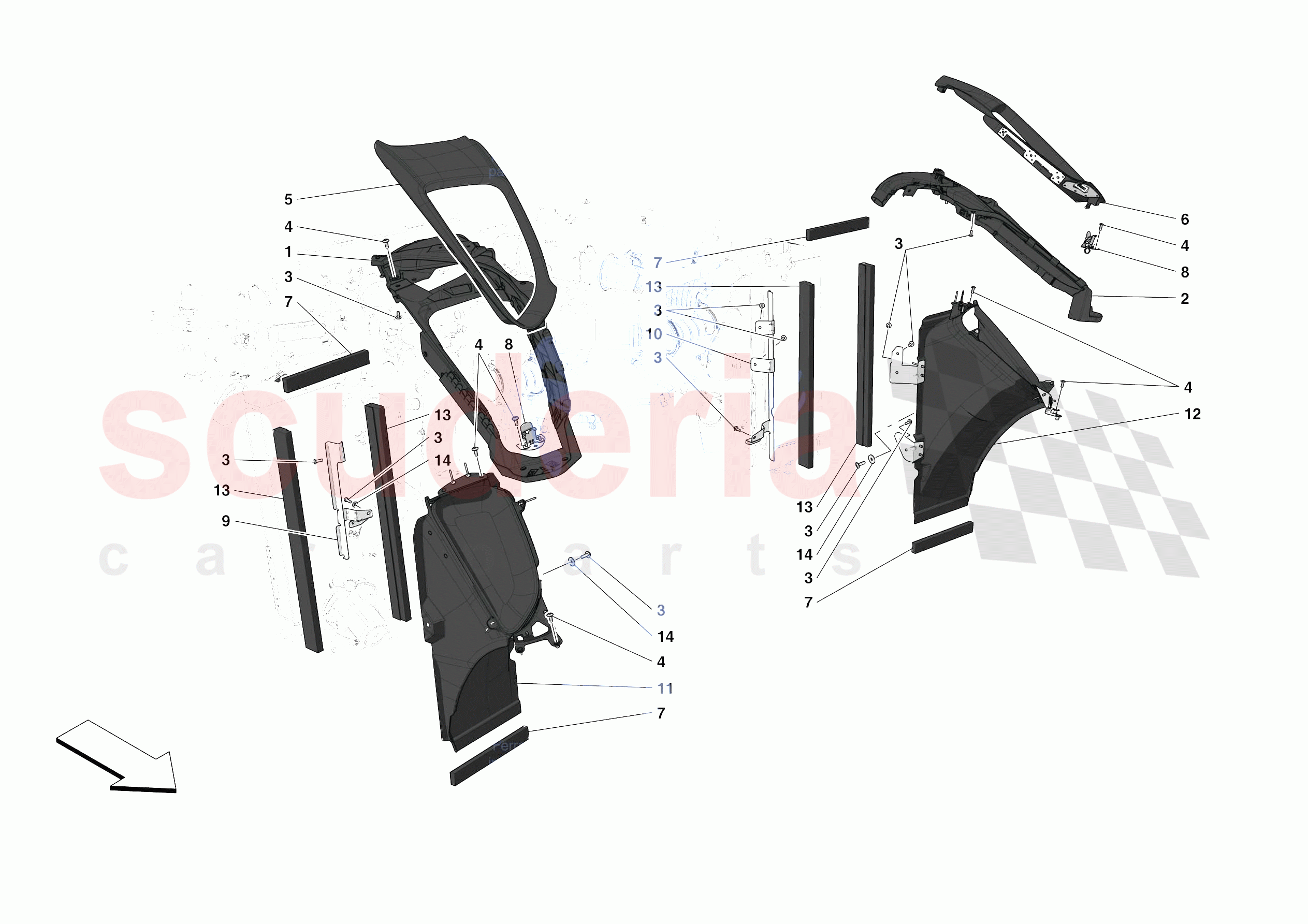 LATERAL AIR INTAKES of Ferrari Ferrari 488 Pista Spider Europe