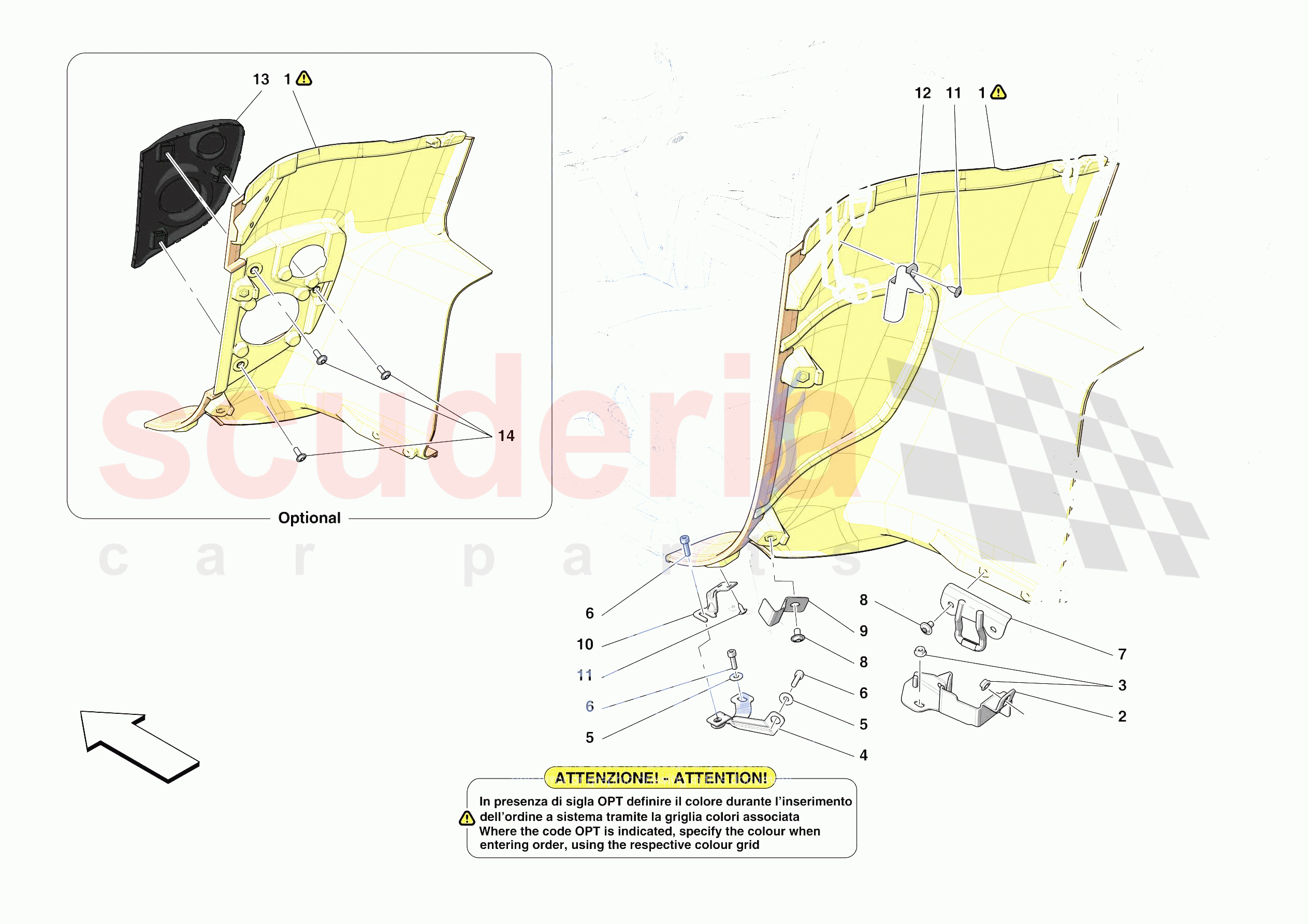 OTHER INTERIOR TRIM ELEMENTS of Ferrari Ferrari 488 Pista Spider Europe RH