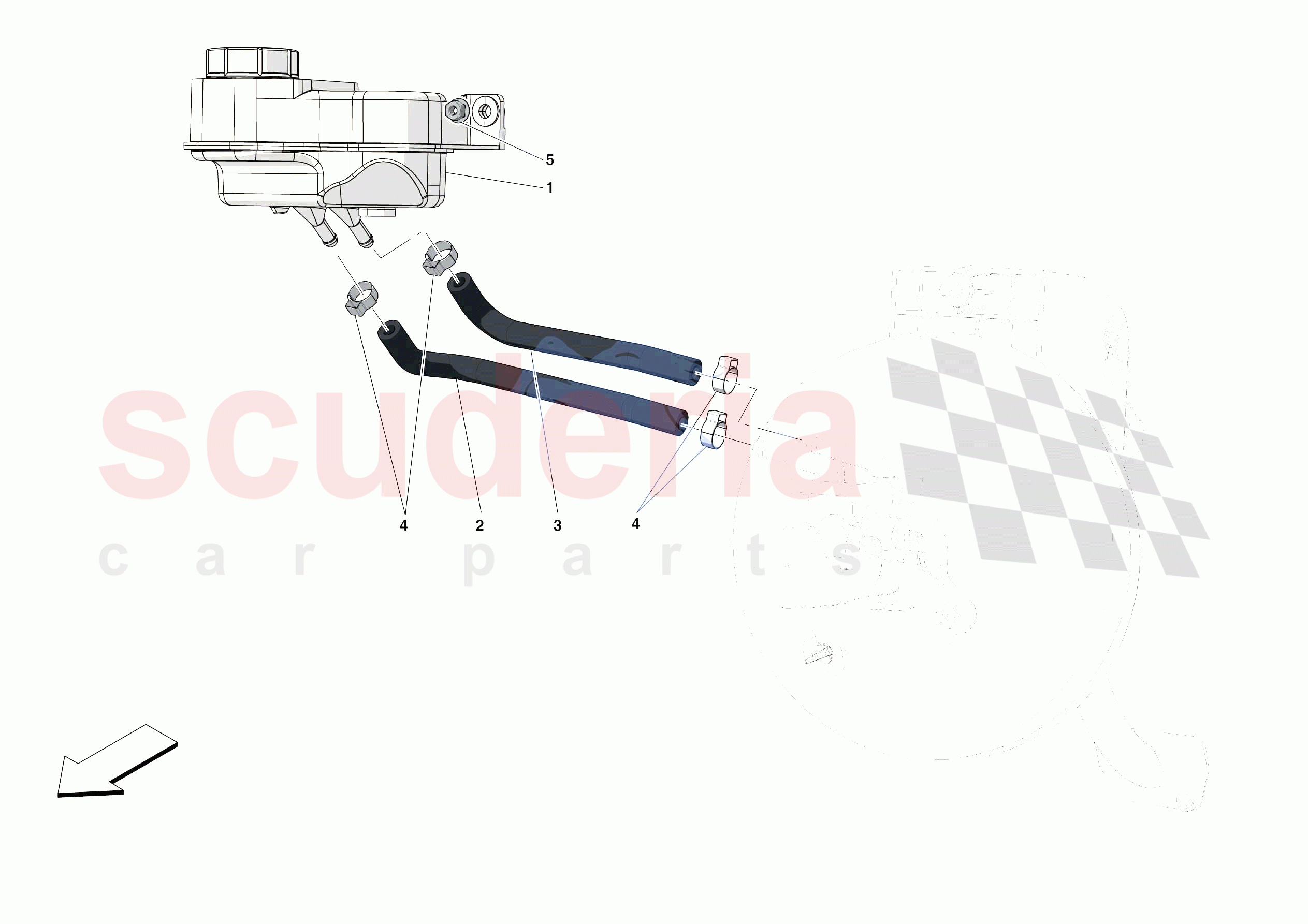 BRAKE MASTER CYLINDER RESERVOIR of Ferrari Ferrari 488 Pista USA