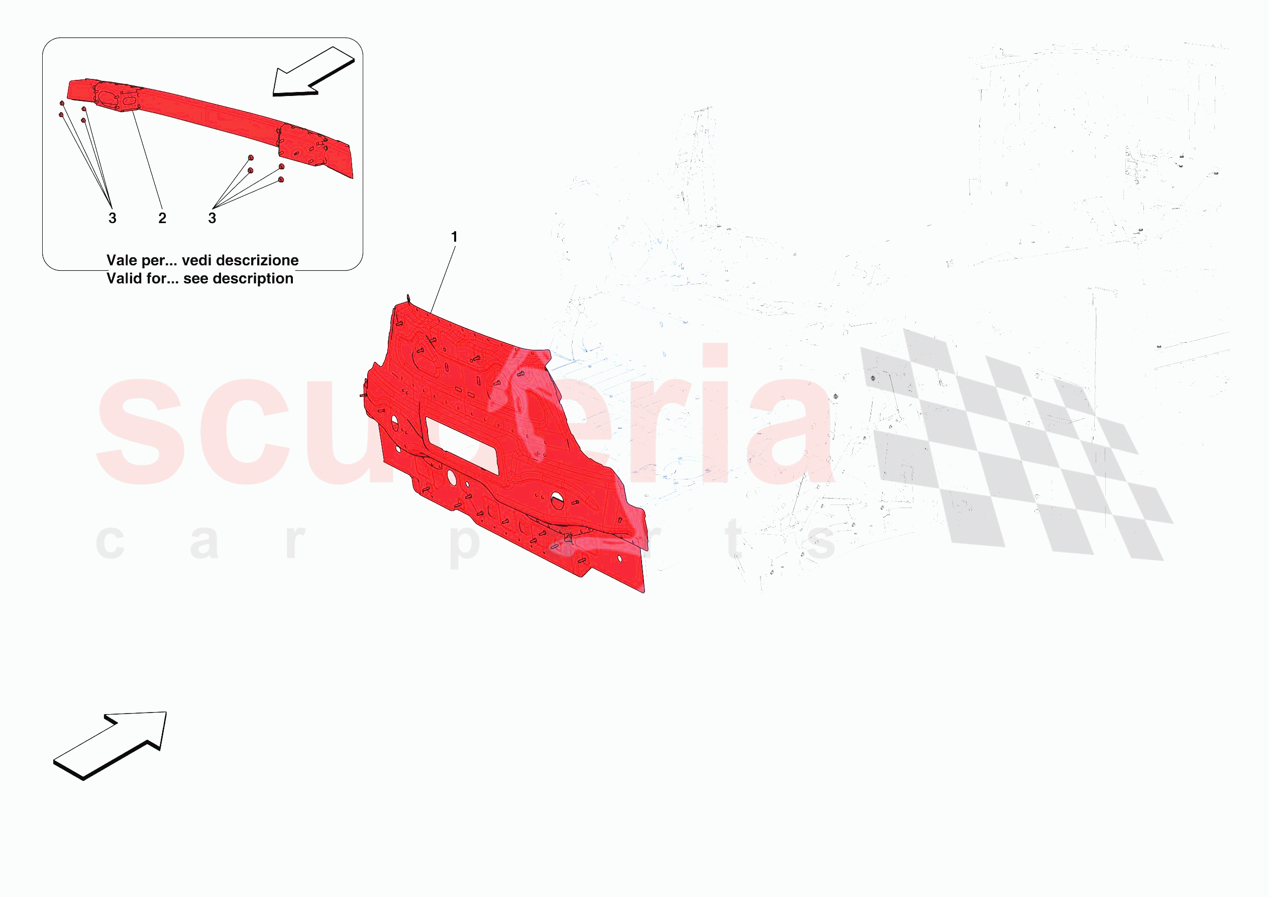 REAR SUBFRAME of Ferrari Ferrari 812 Competizione A Europe