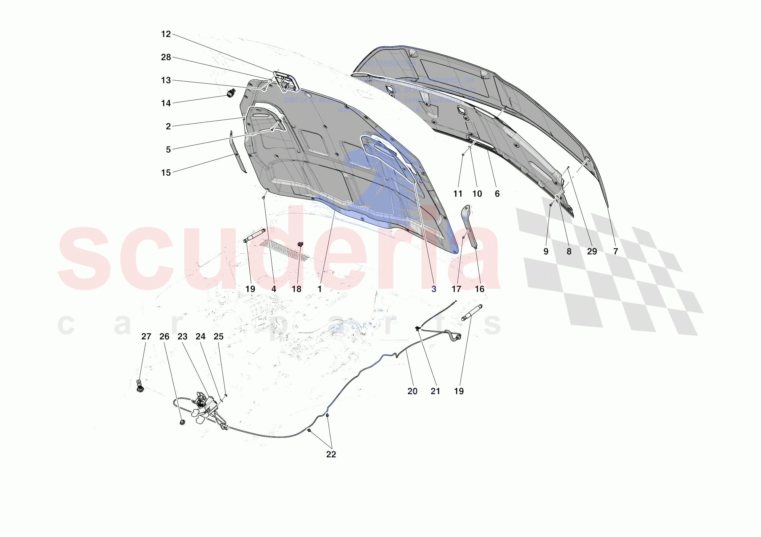 FRONT LID TRIM of Ferrari Ferrari 812 Competizione A Europe