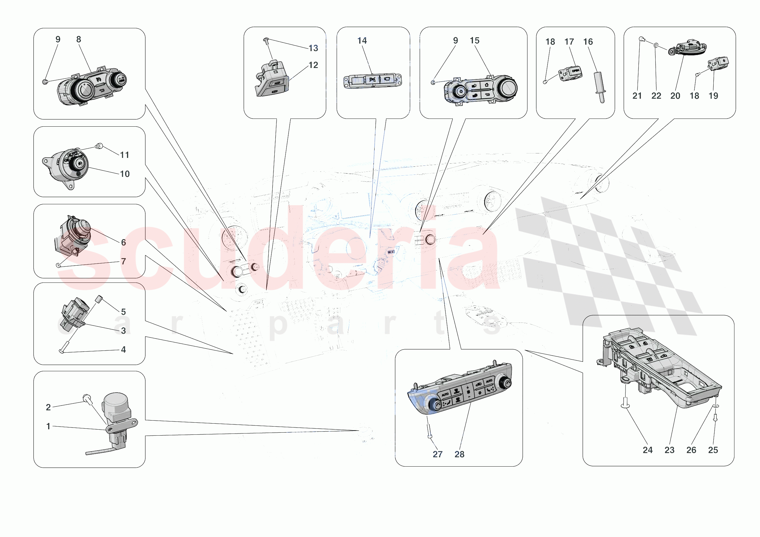 OTHER ELECTRICAL CONTROLS of Ferrari Ferrari 812 Competizione A Europe