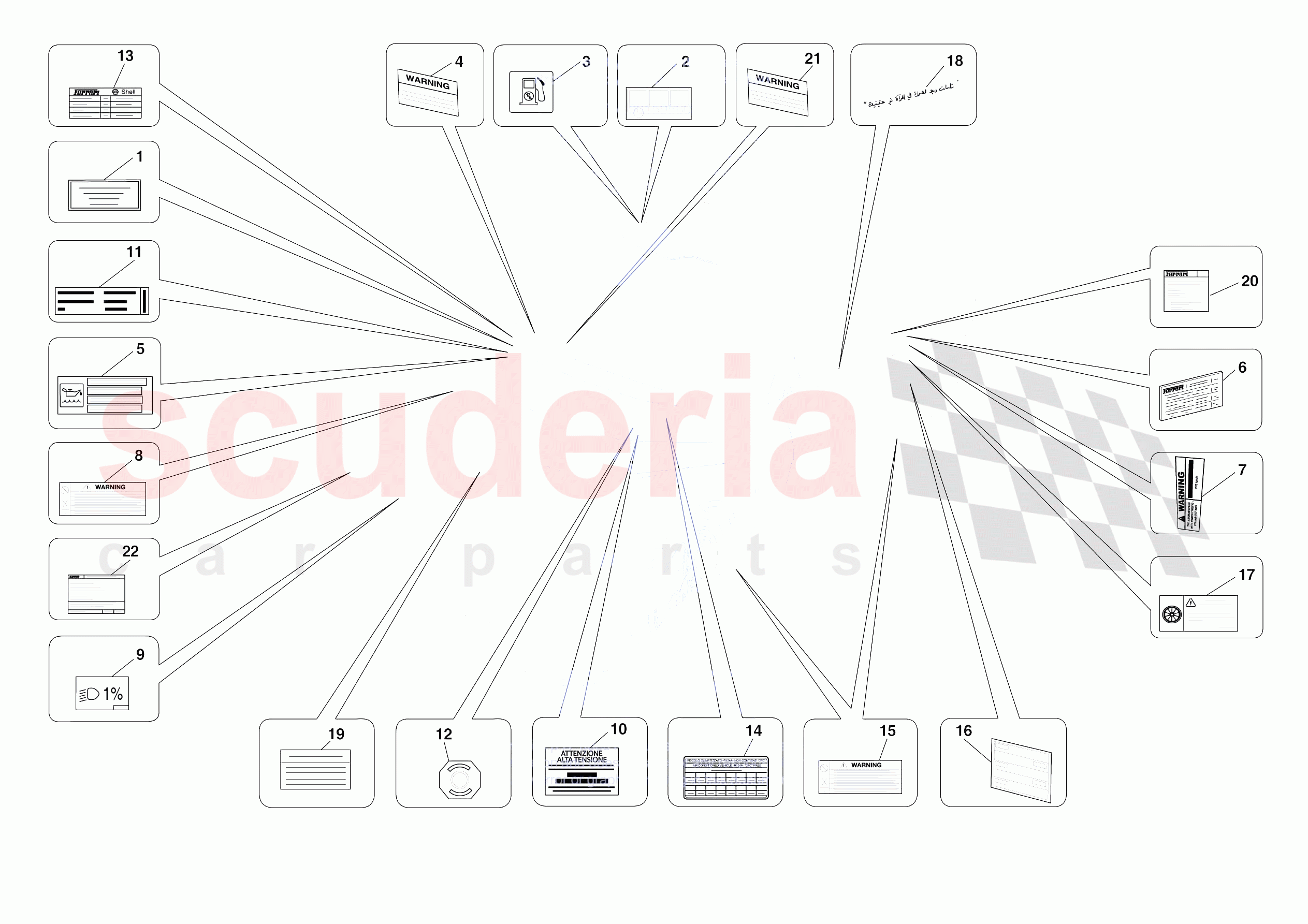 PLATES of Ferrari Ferrari 812 Competizione A Europe RH