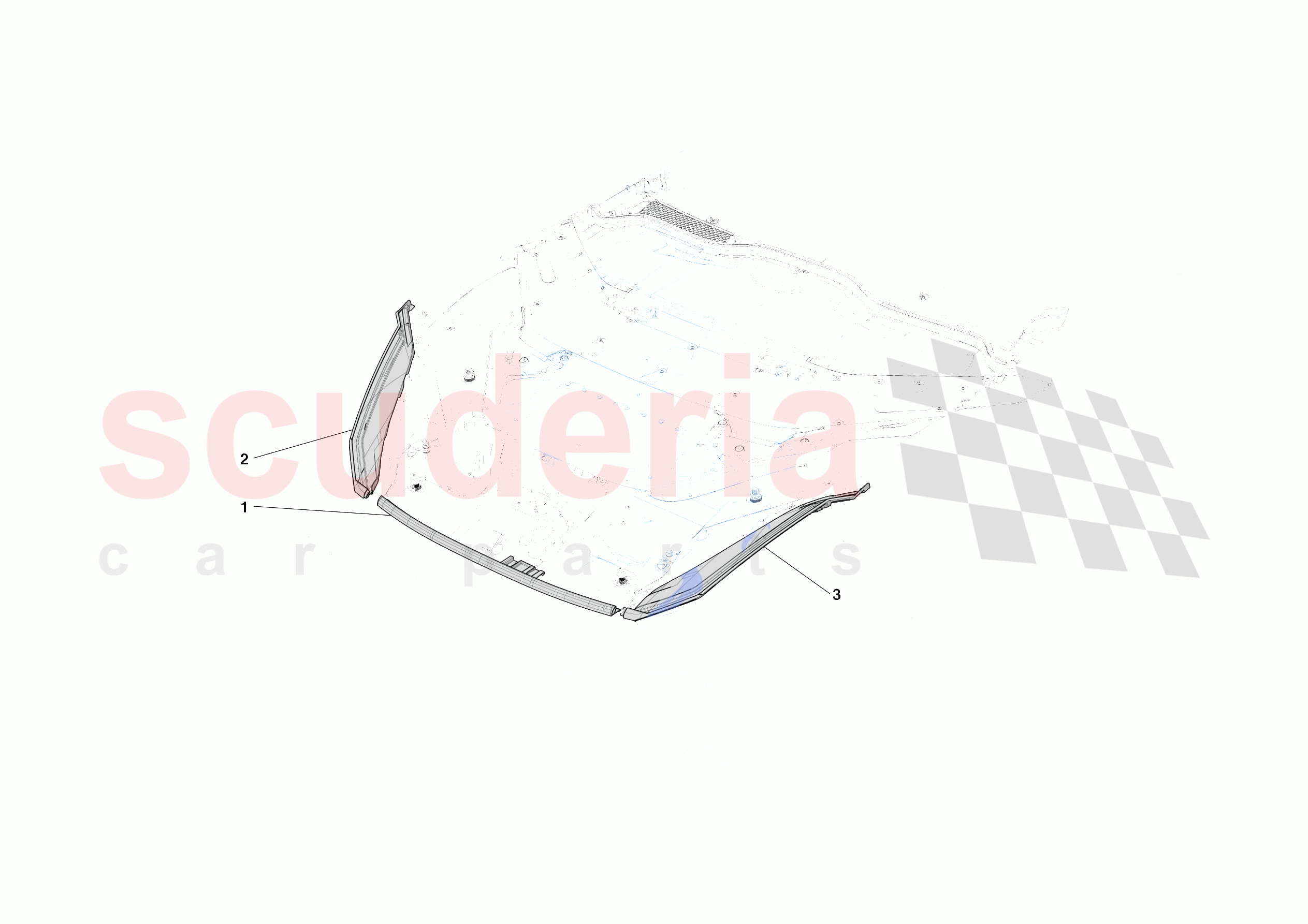 FRONT LID SEALS of Ferrari Ferrari 812 Competizione A Europe RH