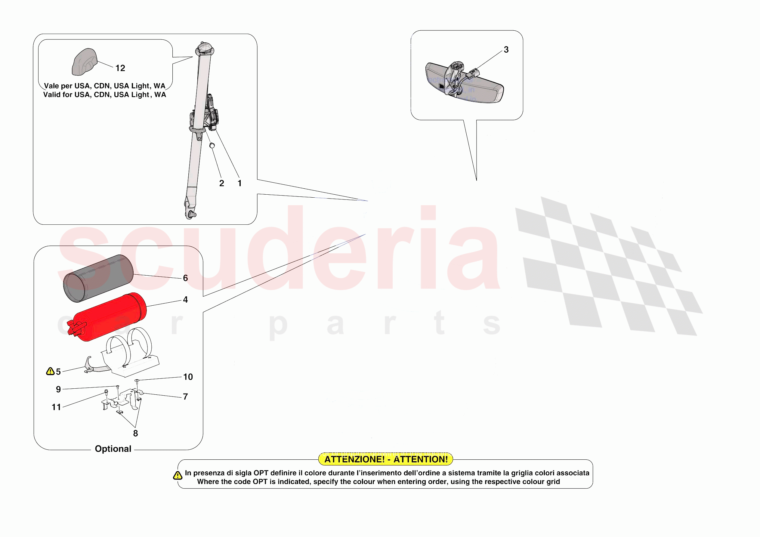 OTHER INTERIOR TRIM ACCESSORIES of Ferrari Ferrari 812 Competizione A Europe RH