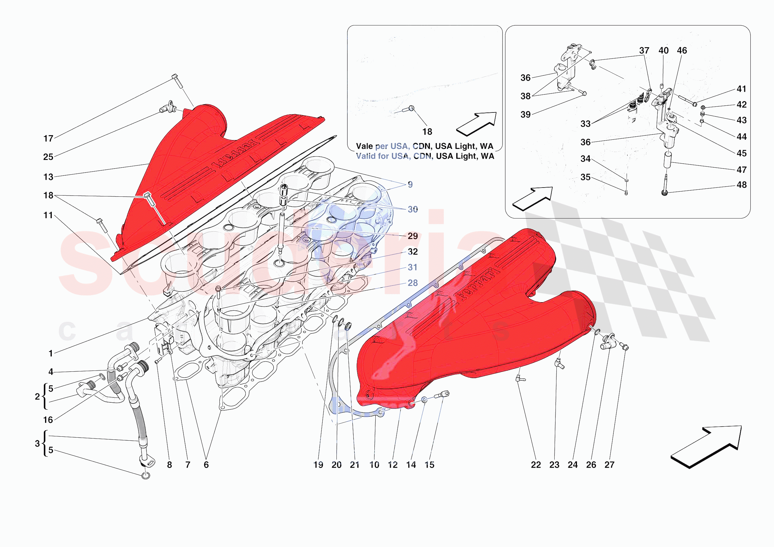 ENGINE INTAKE DUCT of Ferrari Ferrari 812 Competizione A USA