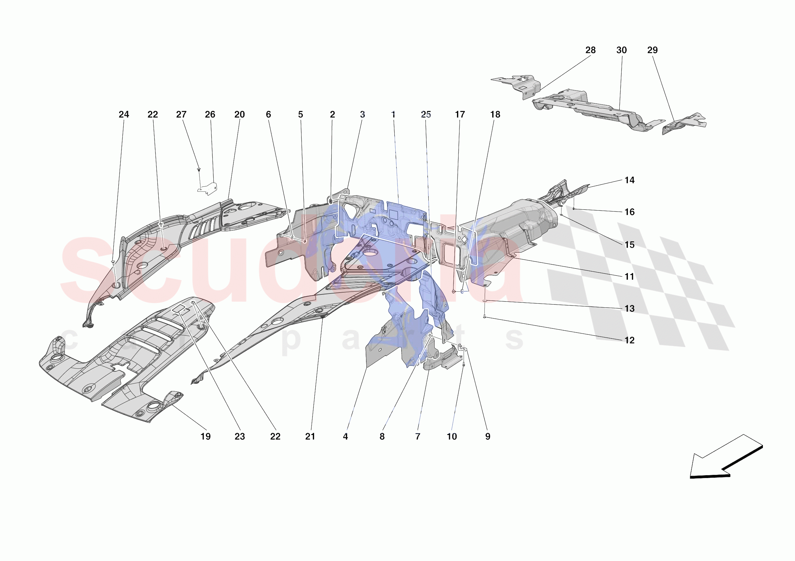 ENGINE COMPARTMENT INSULATION of Ferrari Ferrari 812 Competizione A USA
