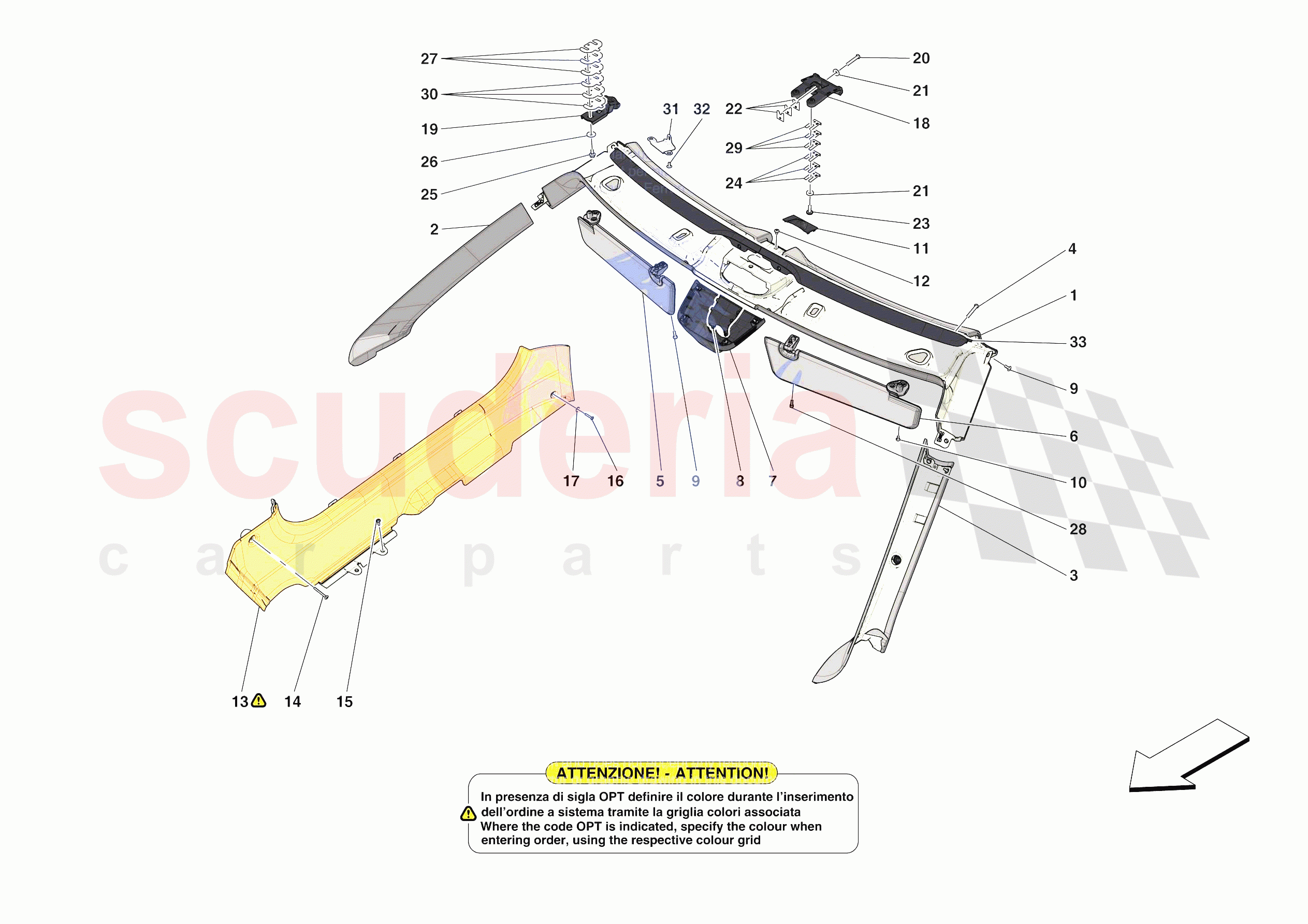 INNER TRIM (ABOVE BELTLINE) of Ferrari Ferrari 812 Competizione A USA