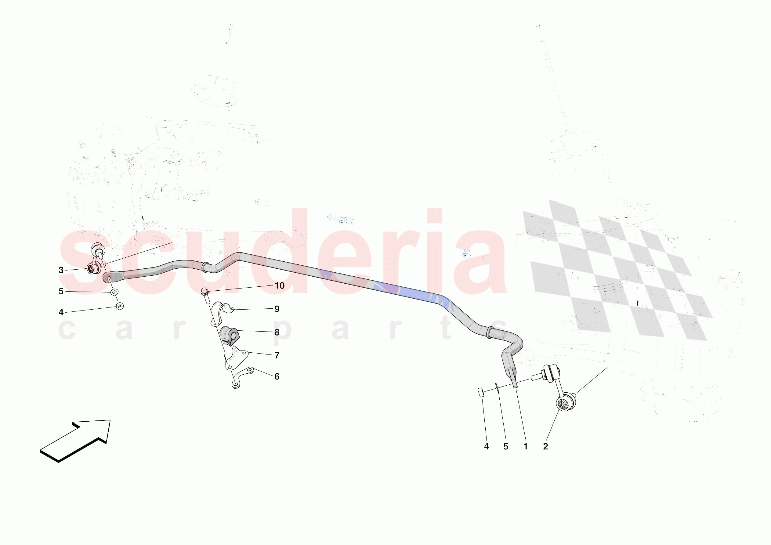 FRONT TORSION BAR of Ferrari Ferrari 812 Competizione Europe