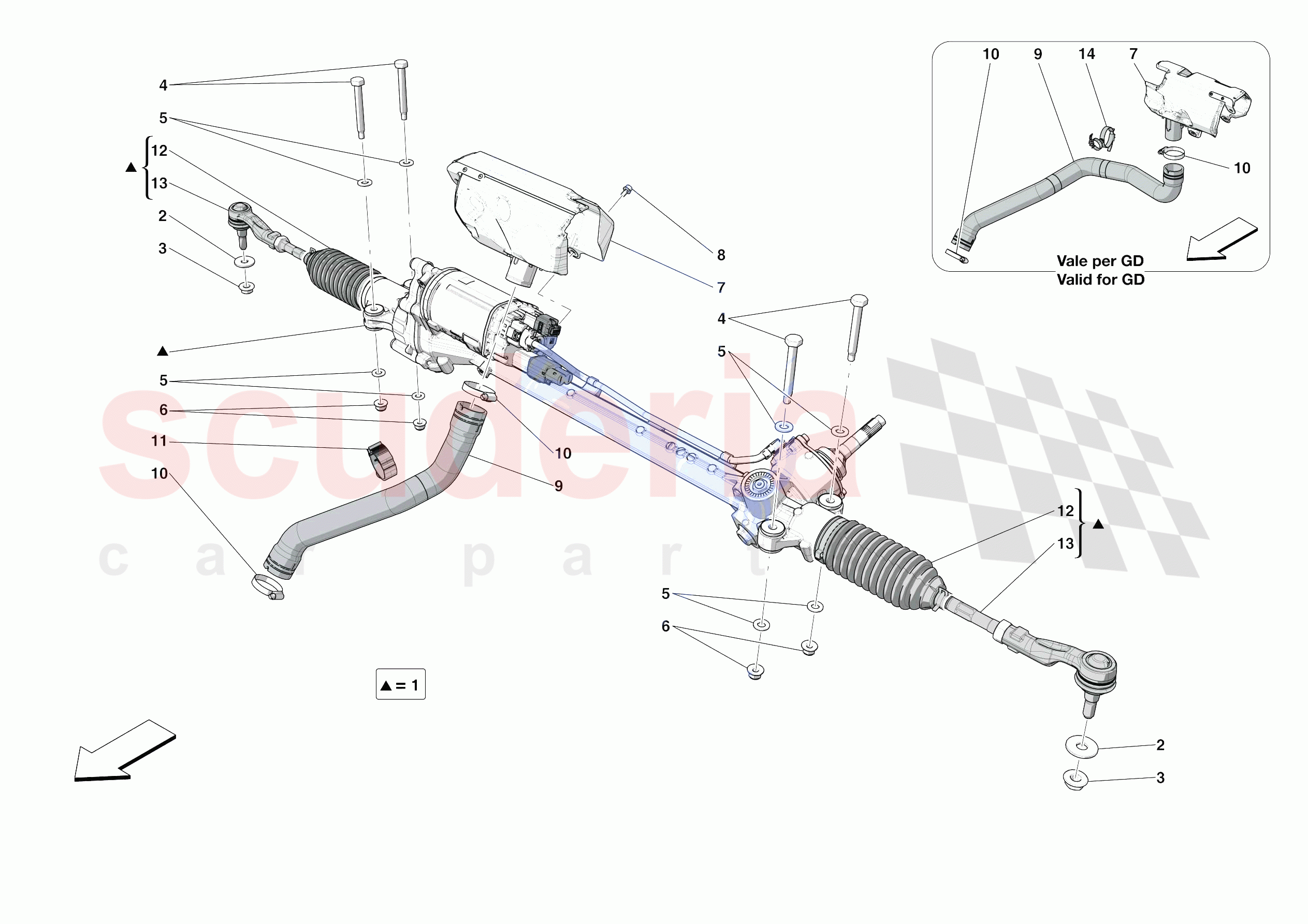 STEERING BOX of Ferrari Ferrari 812 Competizione Europe