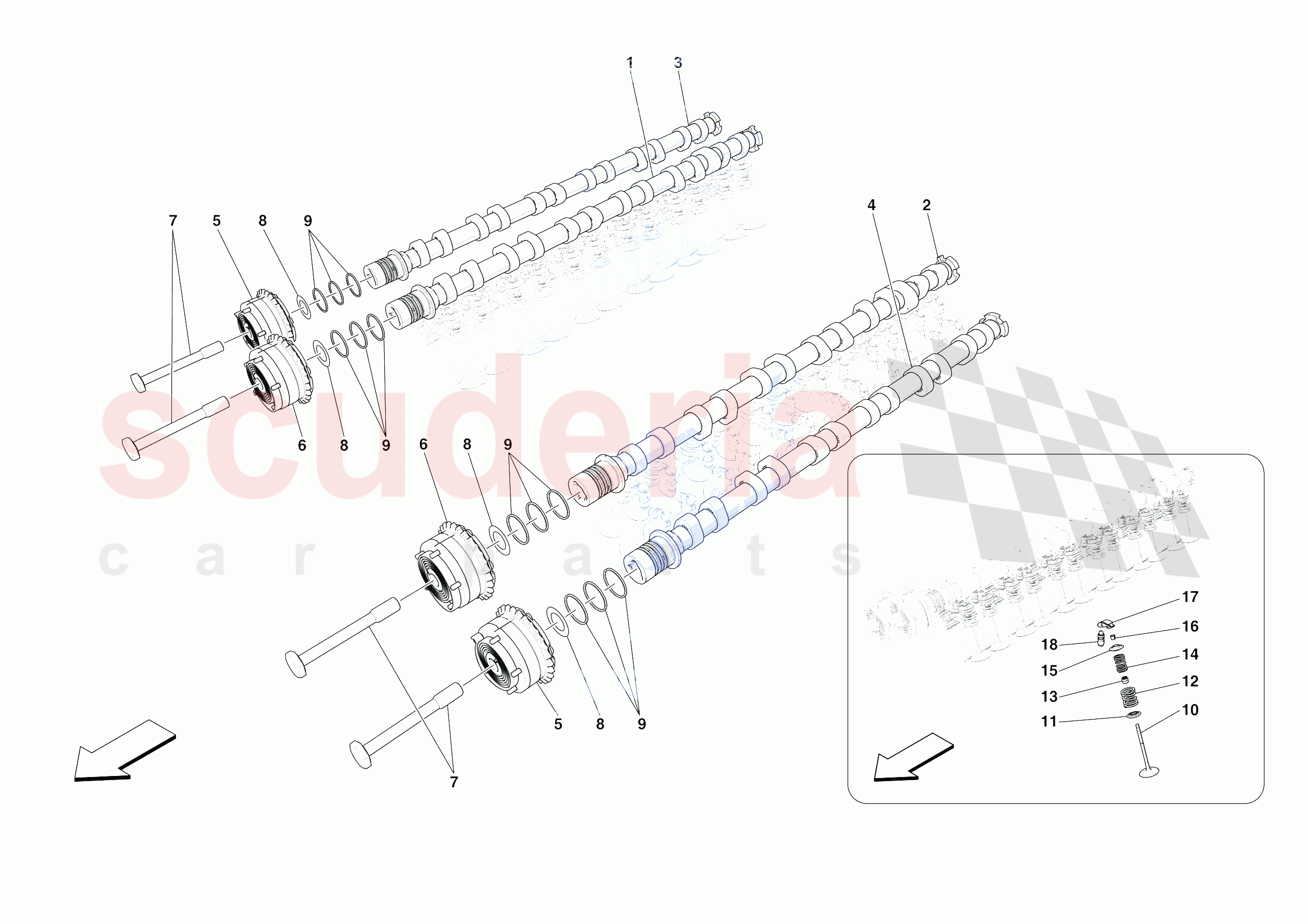 CYLINDER HEADS - TIMING of Ferrari Ferrari 812 Competizione Europe RH