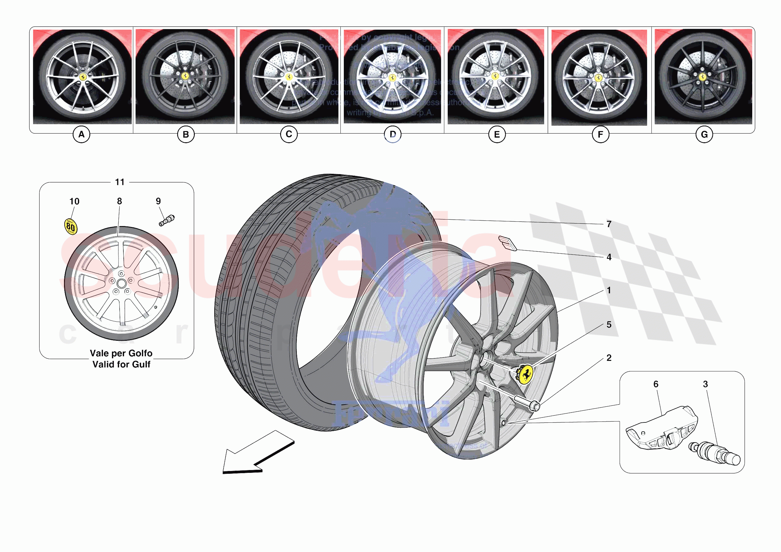 COMPLETE WHEELS of Ferrari Ferrari 812 Competizione Europe RH