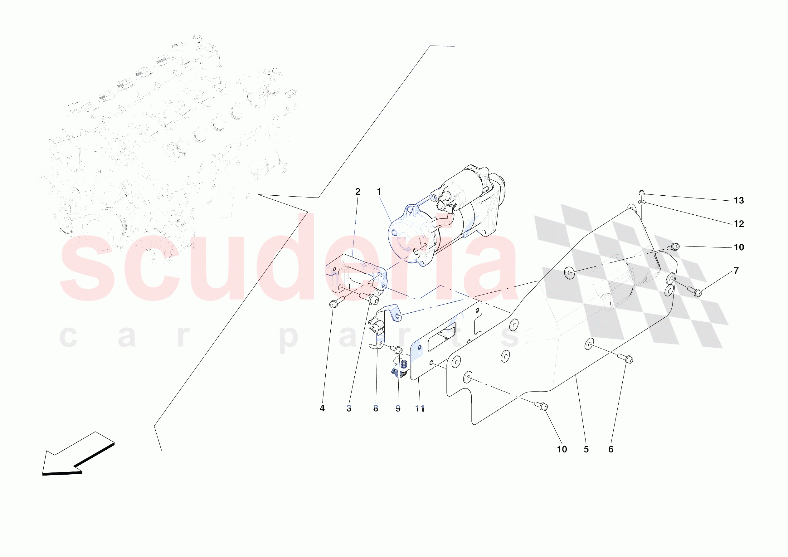 ELECTRIC STARTER MOTOR of Ferrari Ferrari Daytona SP3 USA