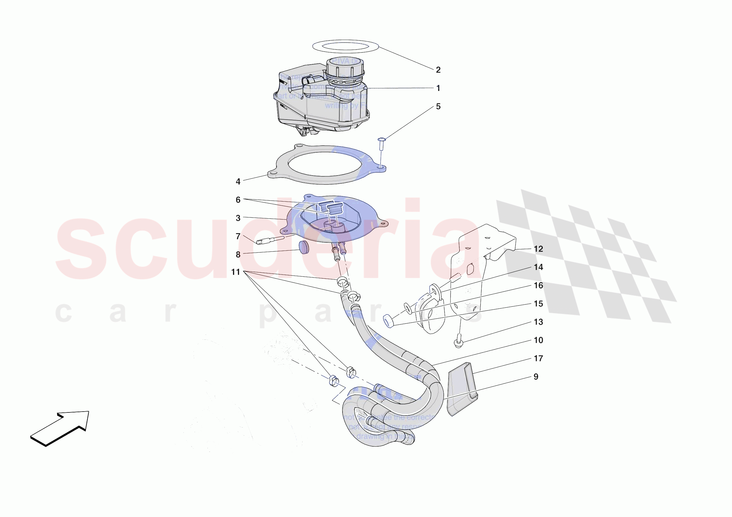 BRAKE MASTER CYLINDER RESERVOIR of Ferrari Ferrari Daytona SP3 USA