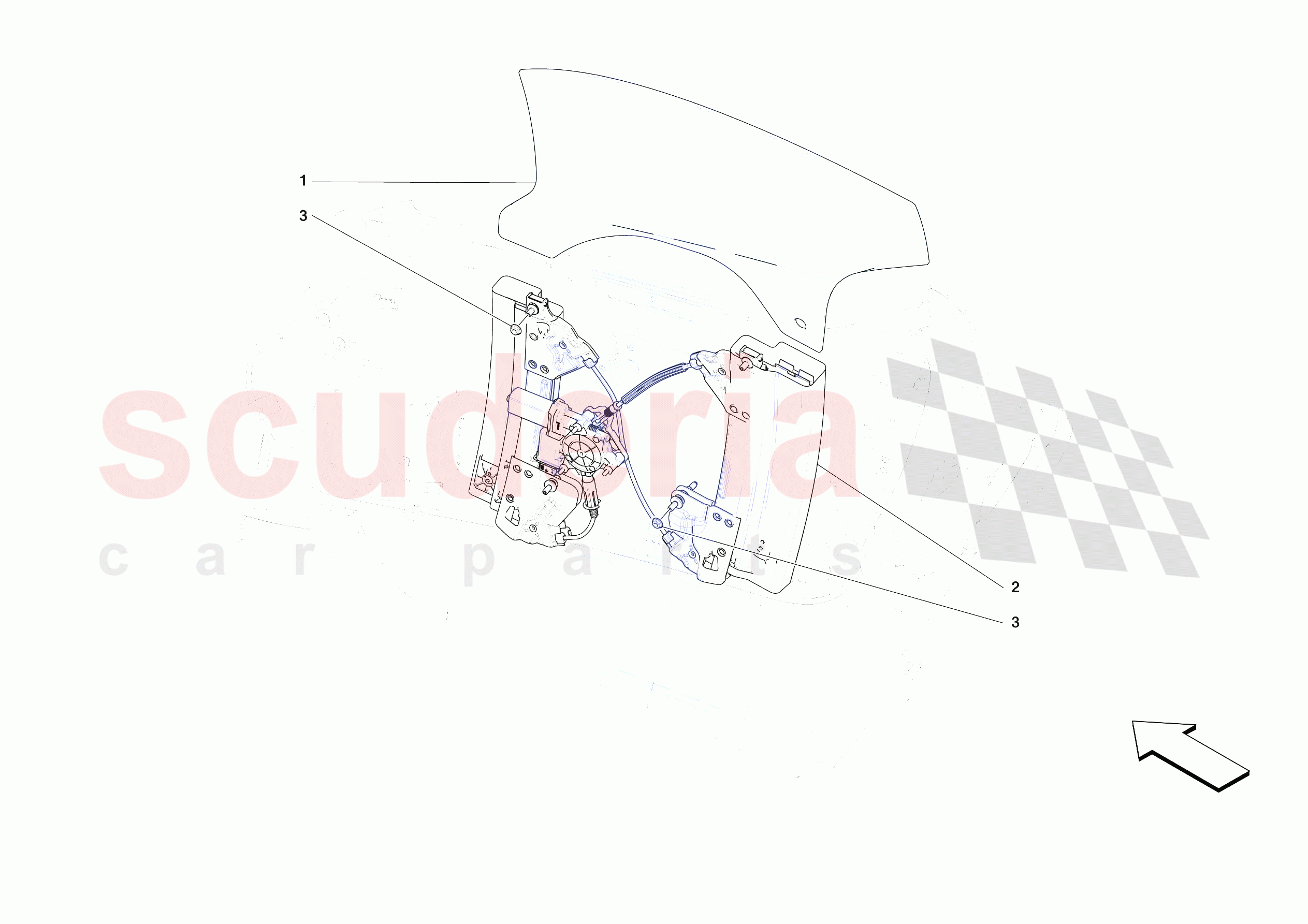 DOORS - WINDOW AND WINDOW LIFTER of Ferrari Ferrari Daytona SP3 USA
