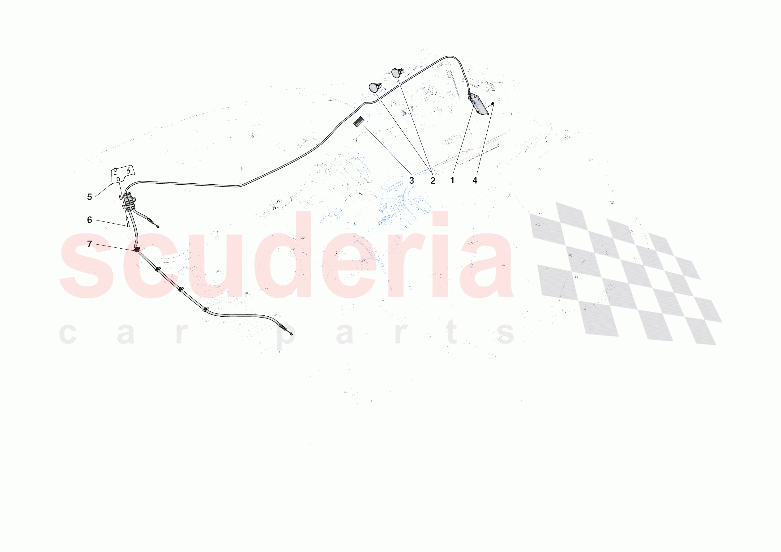 REAR LID OPENING MECHANISM of Ferrari Ferrari Daytona SP3 USA