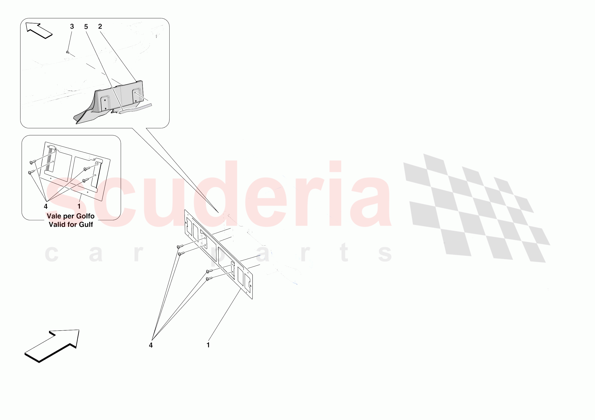 REAR LICENCE PLATE INSTALLATION of Ferrari Ferrari Daytona SP3 USA