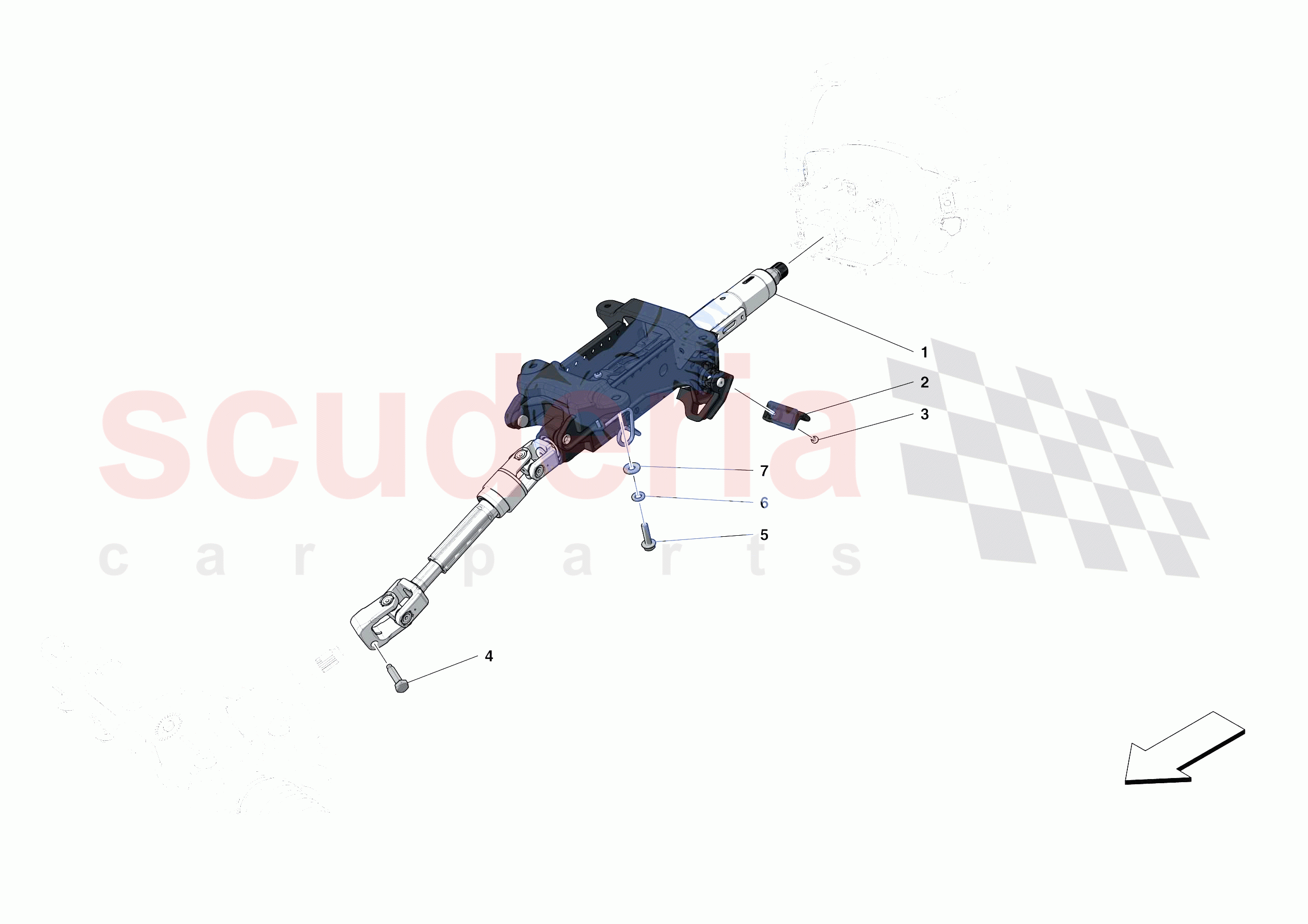 STEERING WHEEL AND STEERING SYSTEM - STEERING COLUMN of Ferrari Ferrari F8 Spider Europe