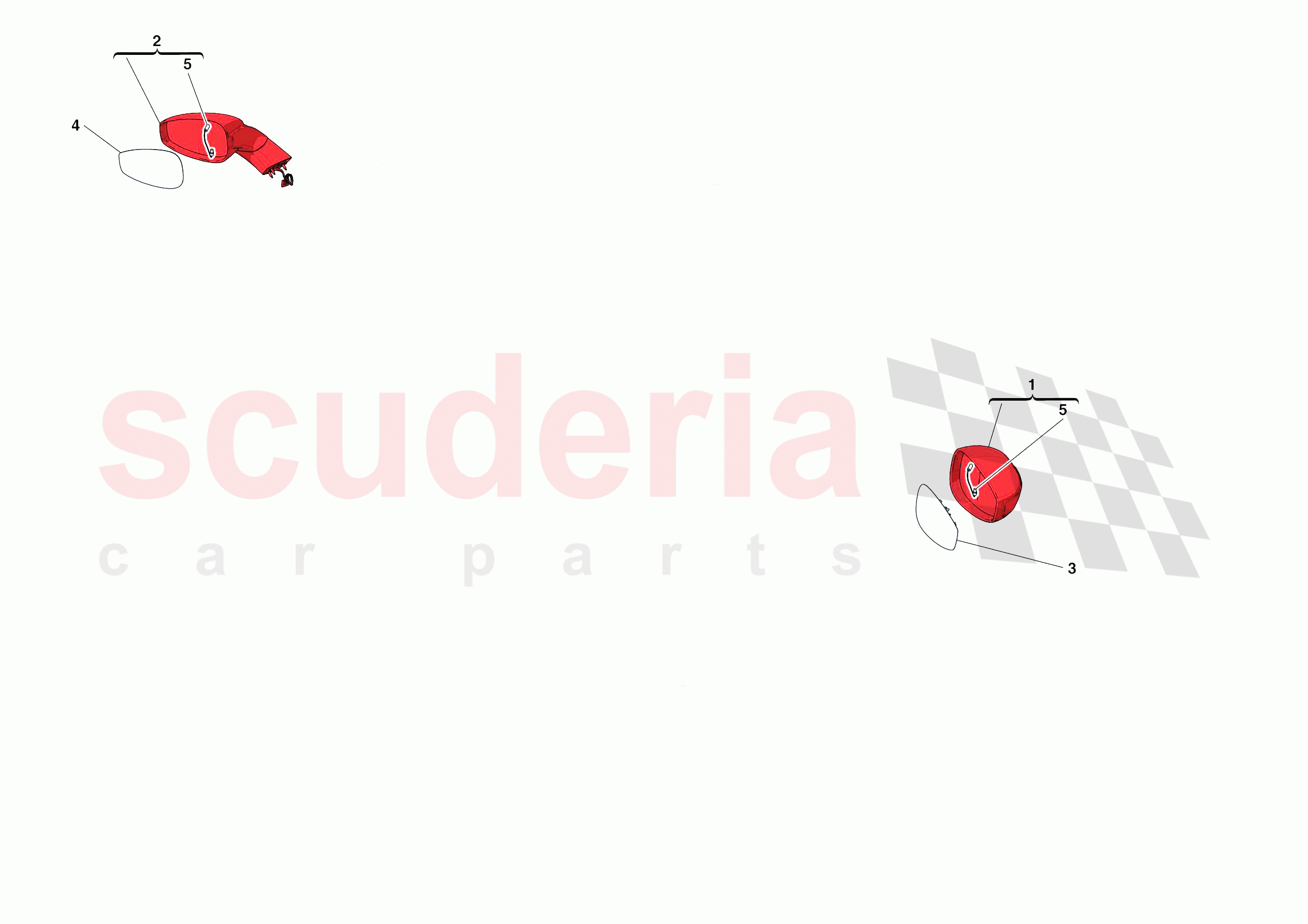 EXTERNAL REAR VIEW MIRRORS of Ferrari Ferrari F8 Spider Europe RH