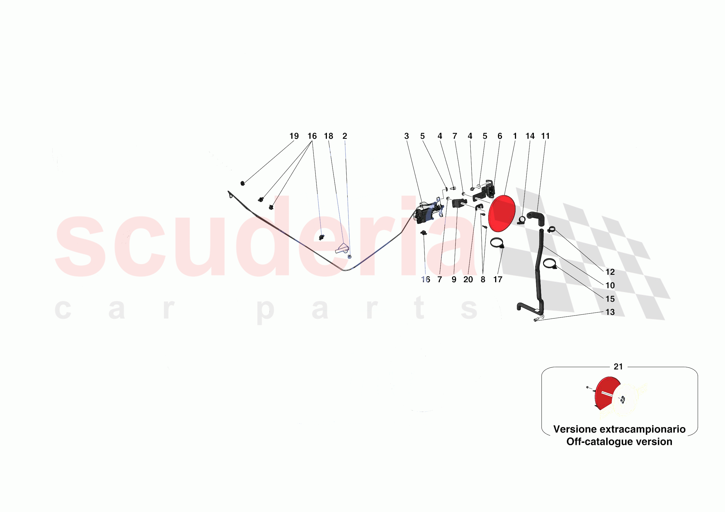 FUEL FILLER SEAT of Ferrari Ferrari F8 Spider Europe RH