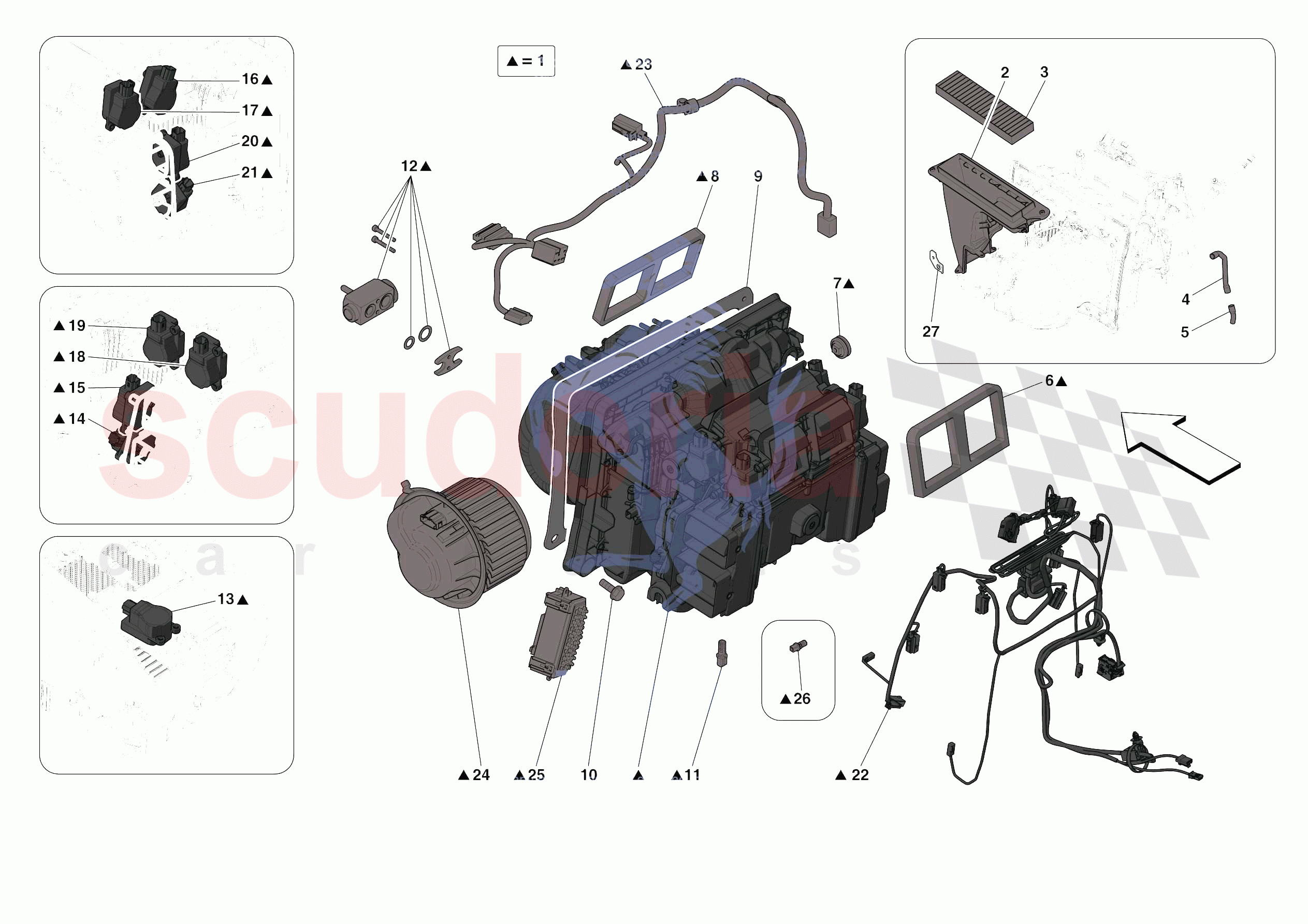 A/C SYSTEM - EVAPORATOR of Ferrari Ferrari F8 Spider USA