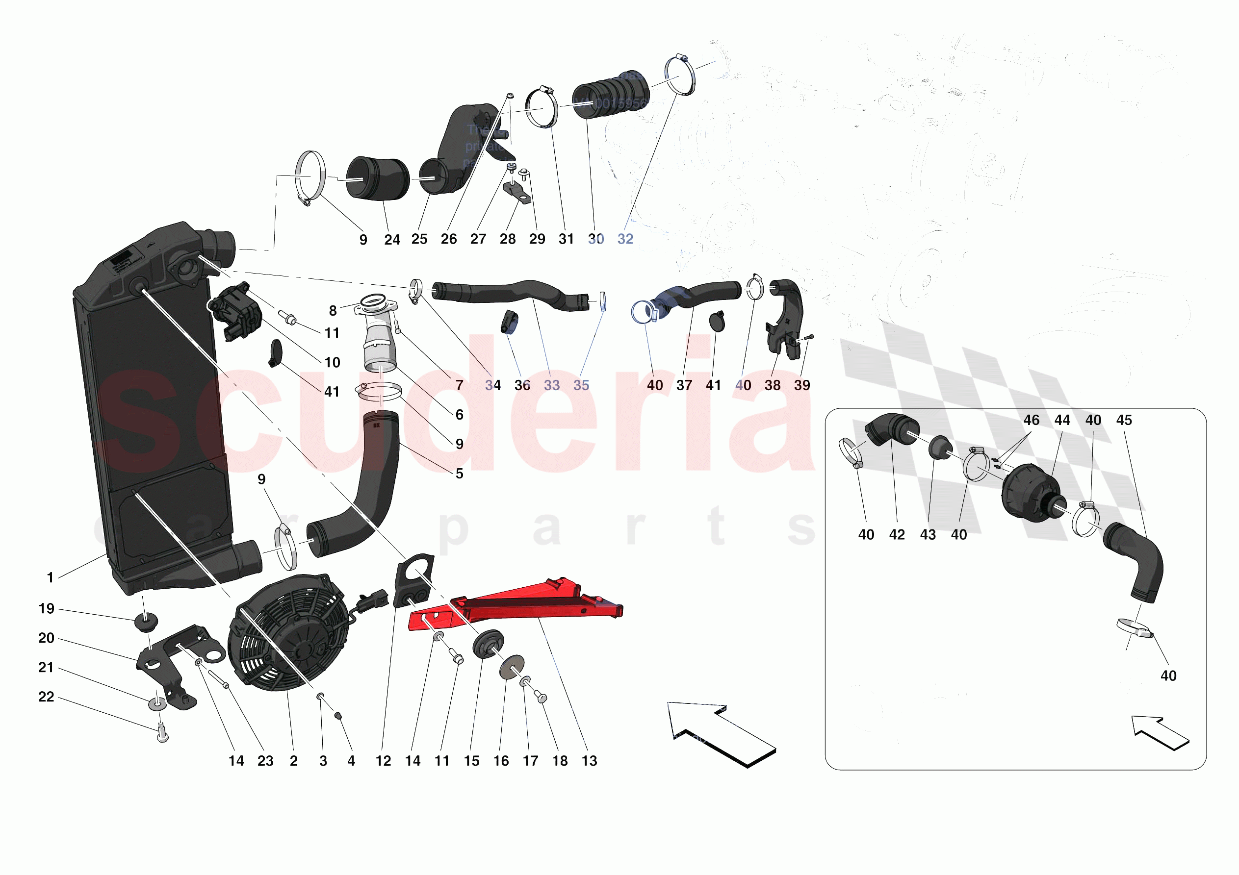 INTERCOOLER of Ferrari Ferrari F8 Tributo Europe