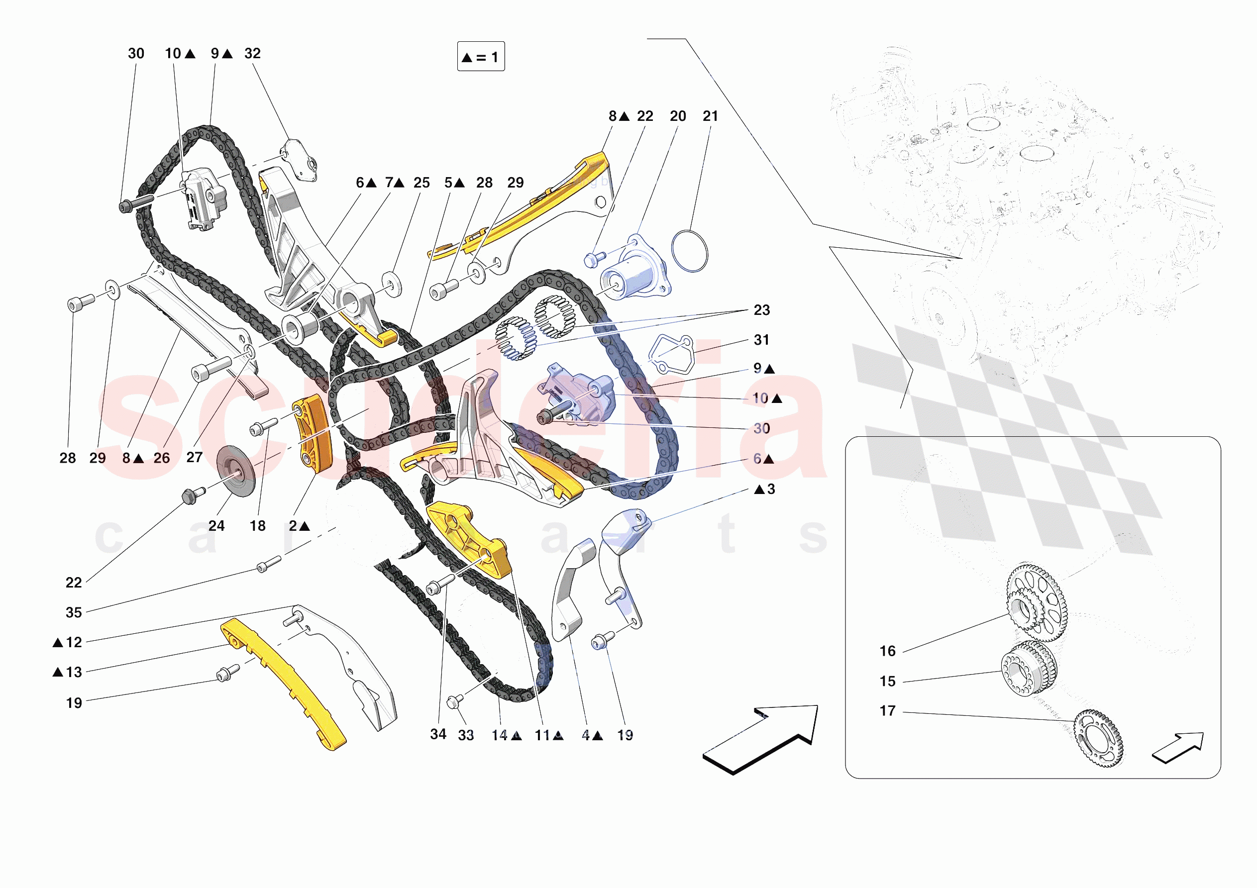 TIMING SYSTEM DRIVE of Ferrari Ferrari F8 Tributo Europe RH