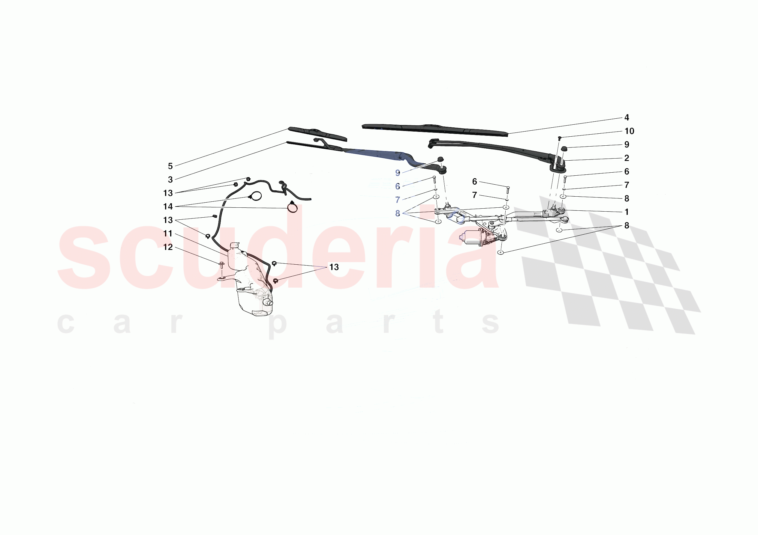 WIPERS AND HEADLAMP WASHERS of Ferrari Ferrari F8 Tributo USA
