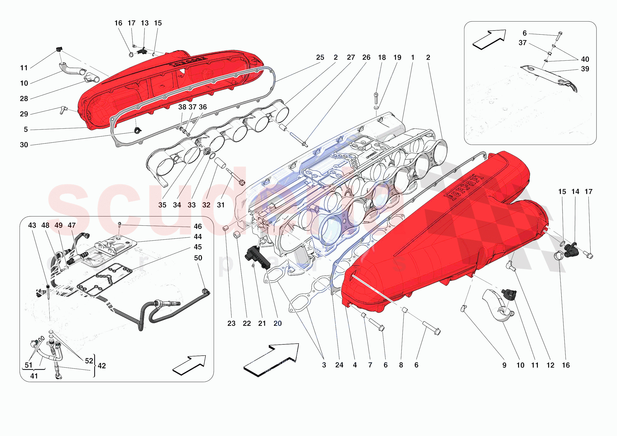 ENGINE INTAKE DUCT of Ferrari Ferrari Monza SPA1 Europe
