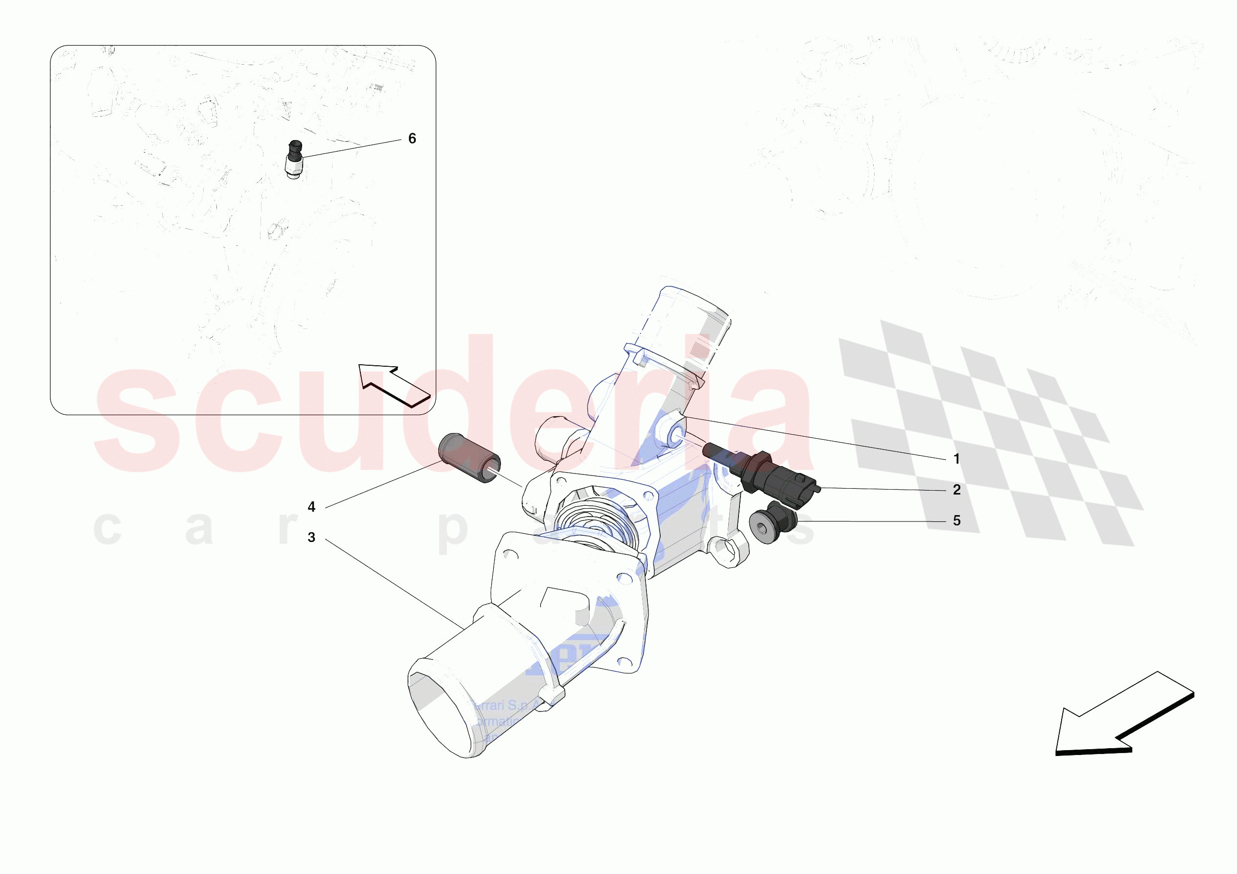 ENGINE TEMPERATURE AND PRESSURE REGULATORS of Ferrari Ferrari Monza SPA1 Europe