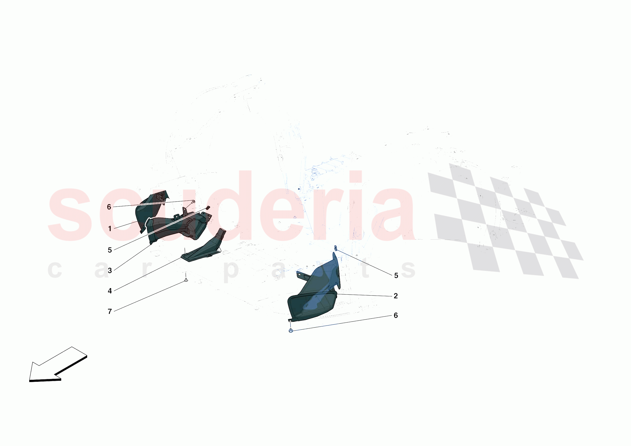 FRONT AIR INTAKES of Ferrari Ferrari Monza SPA1 Europe